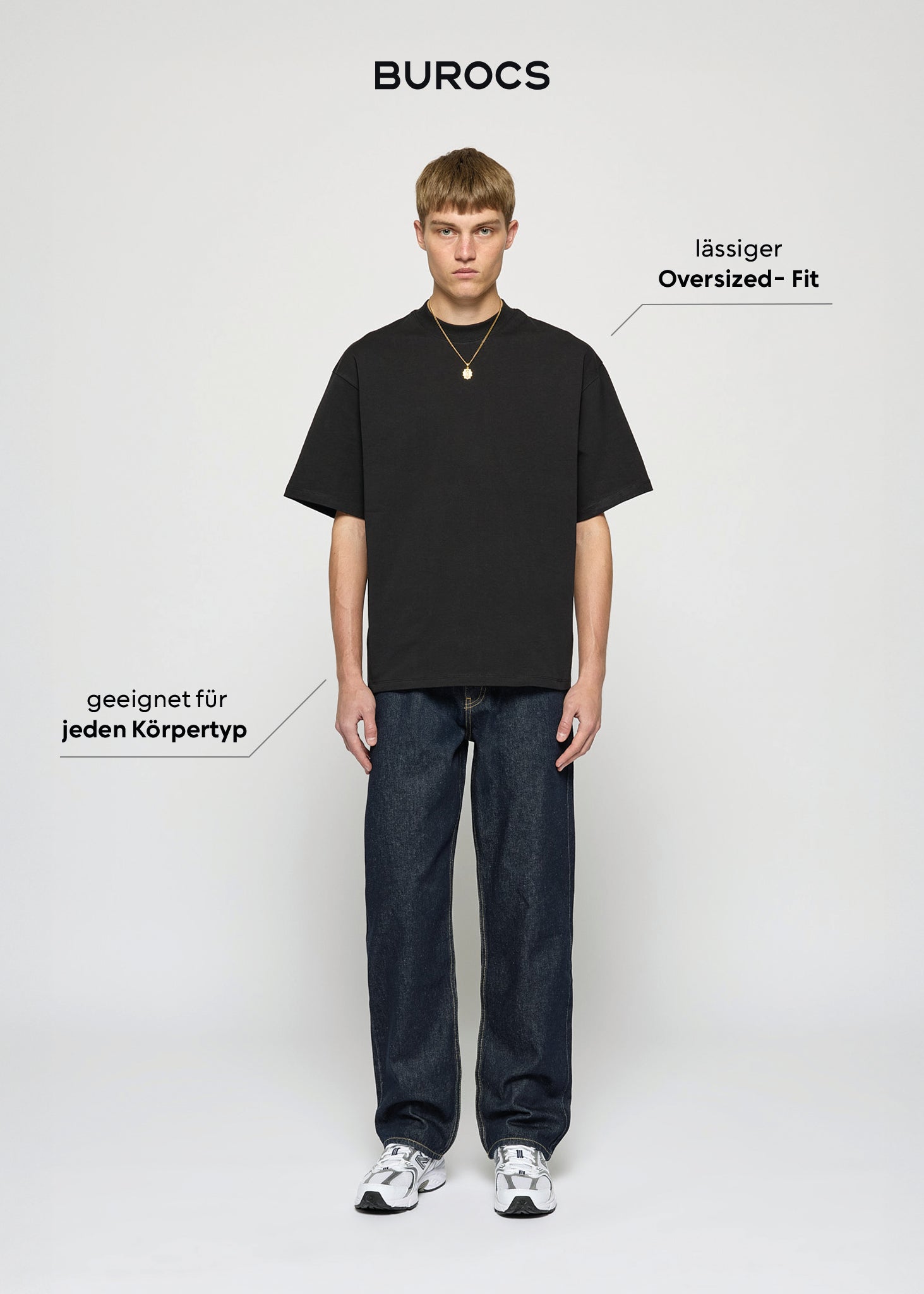 Zwart basic oversized t-shirt