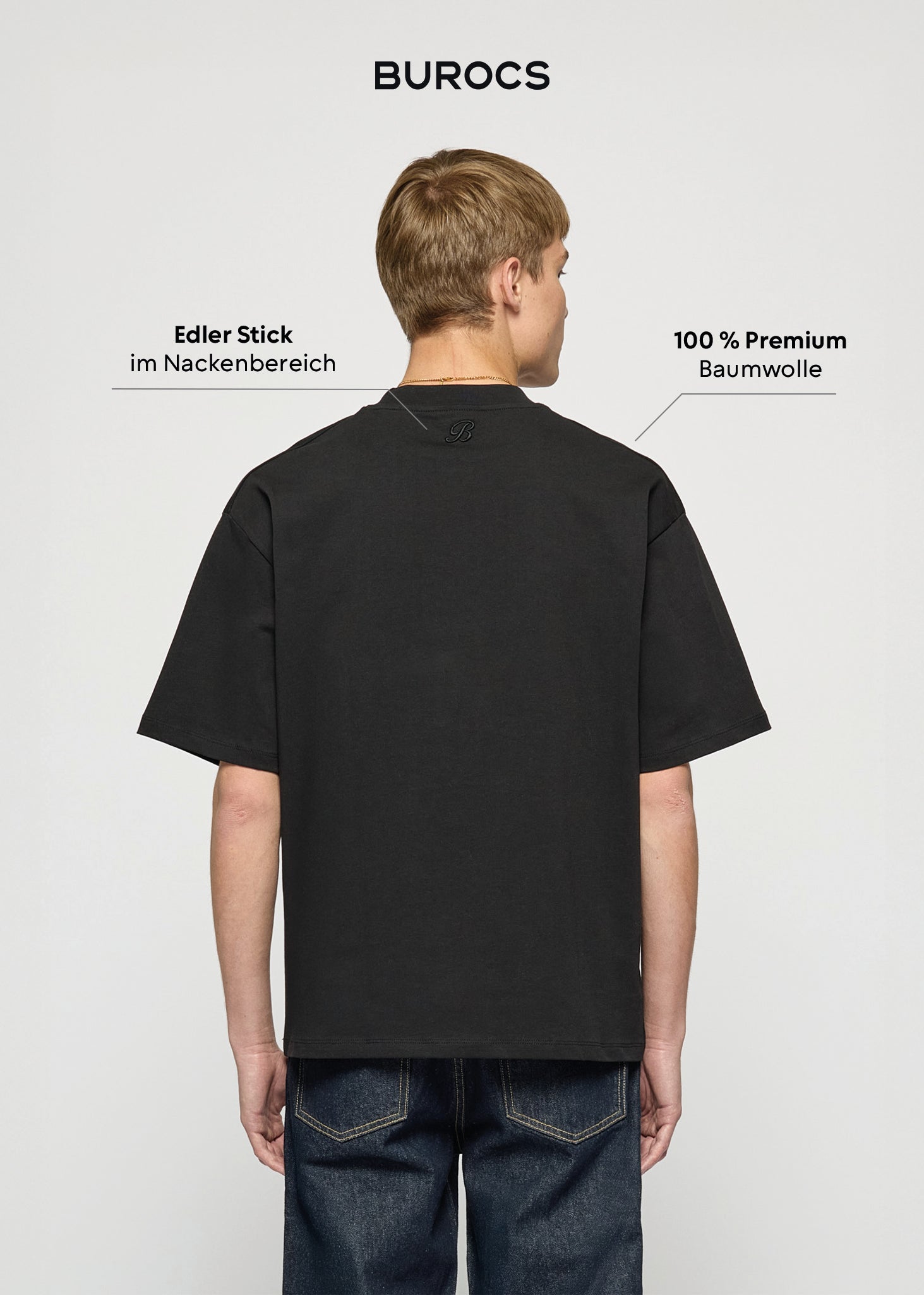Zwart basic oversized t-shirt