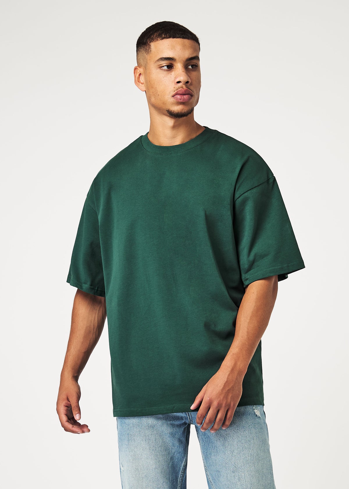 Green Basic Oversized T-Shirt