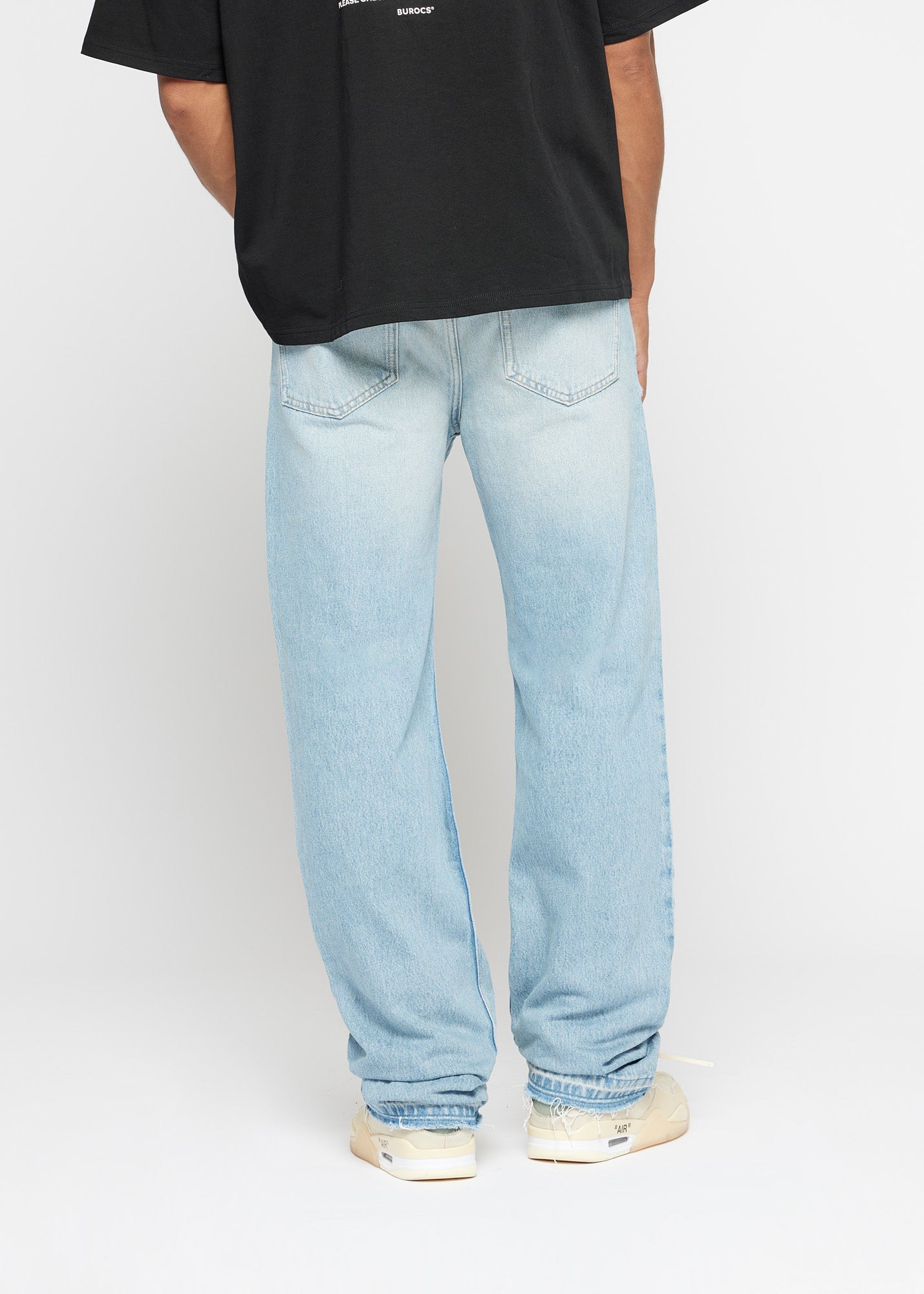 John Straight Open Hem Jeans