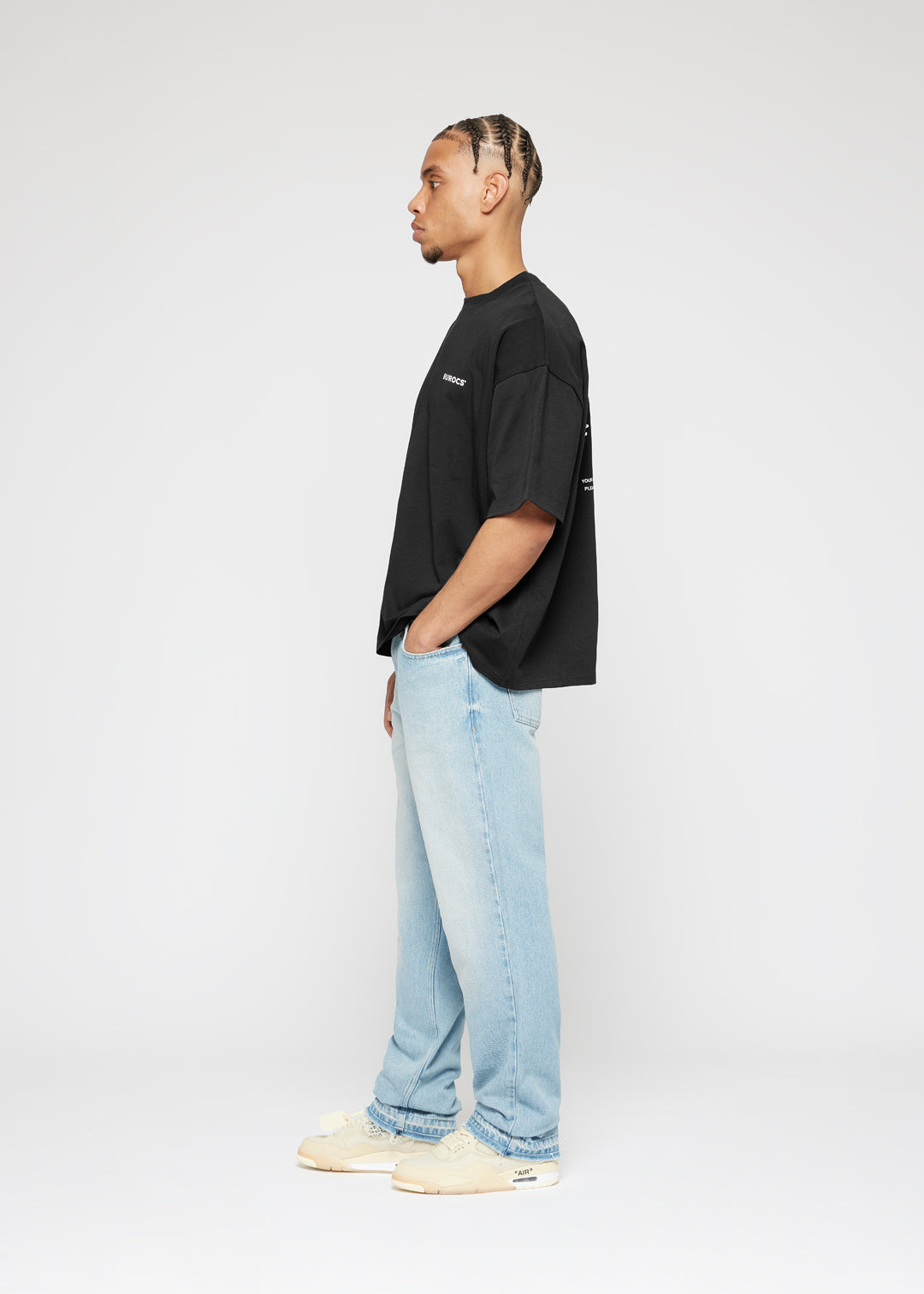 John Straight Open Hem Jeans