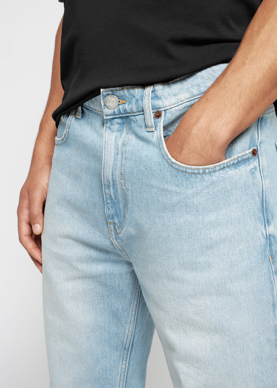 John Straight Open Hem Jeans