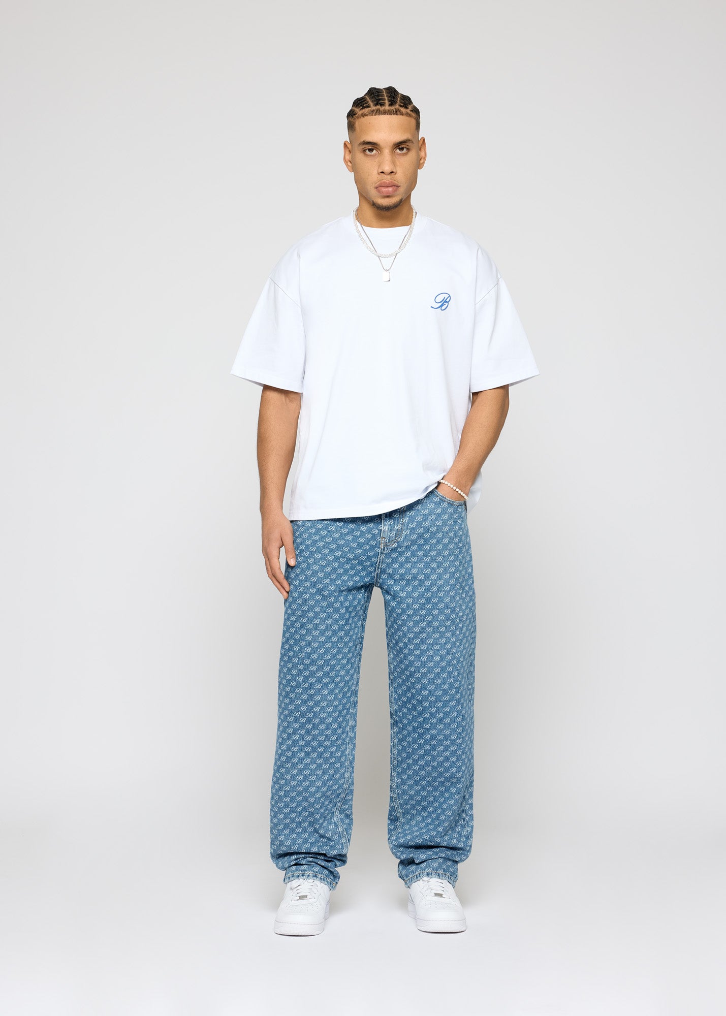 Vito Baggy Monogram Jeans