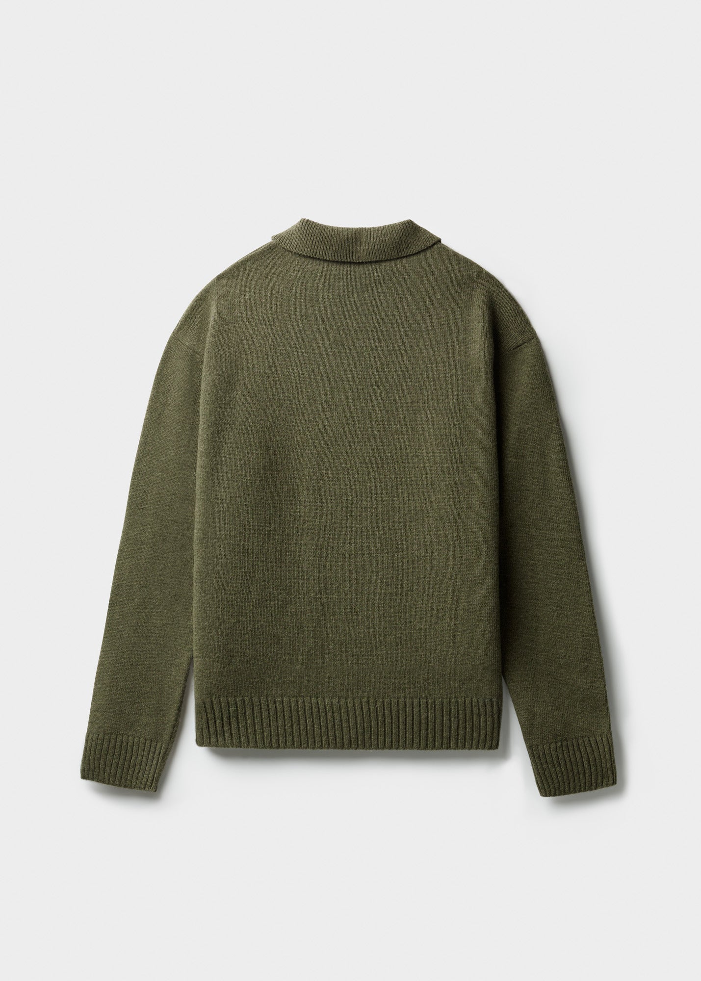Wool Knitted Polo Sweater