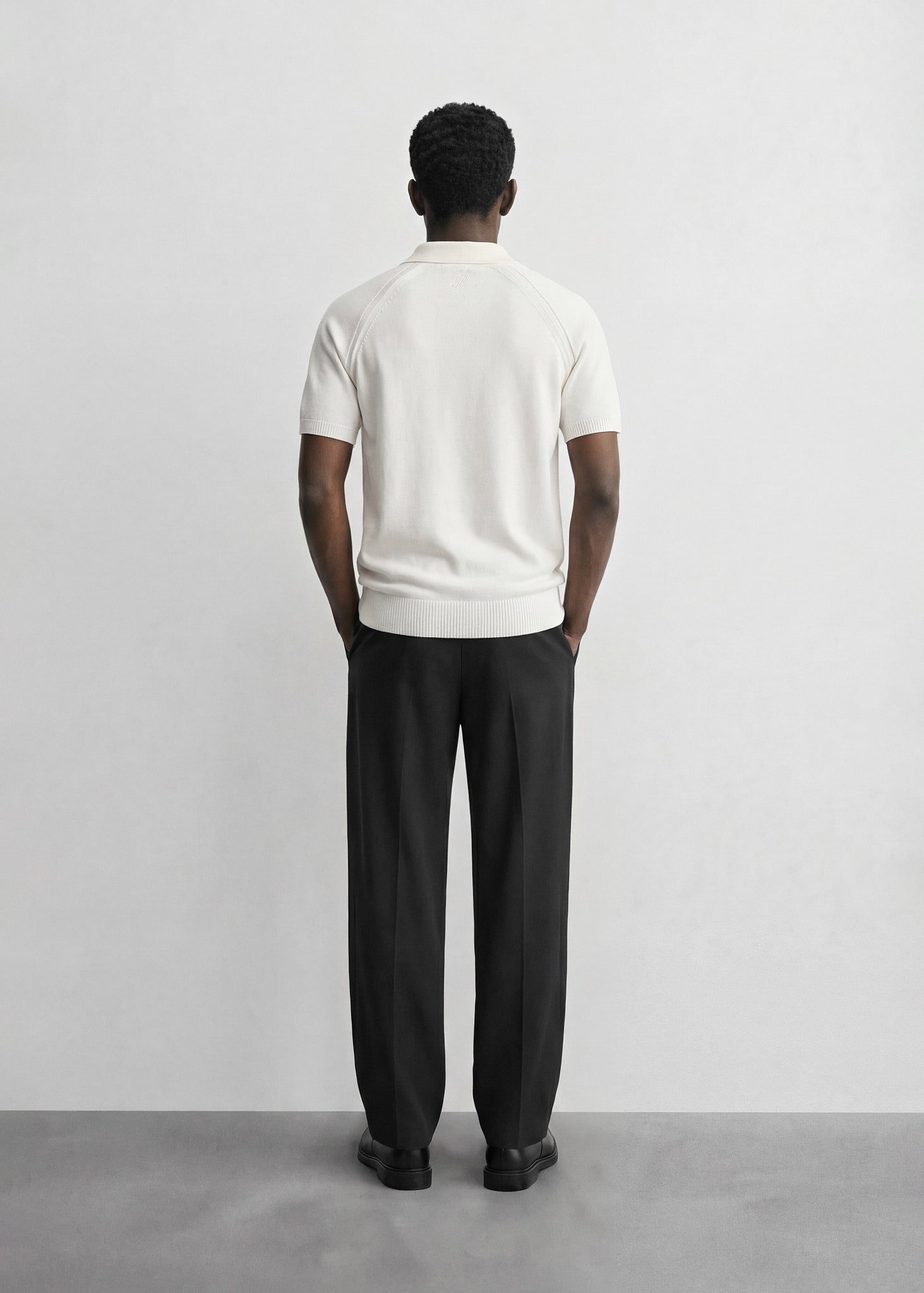 Fijngebreid poloshirt