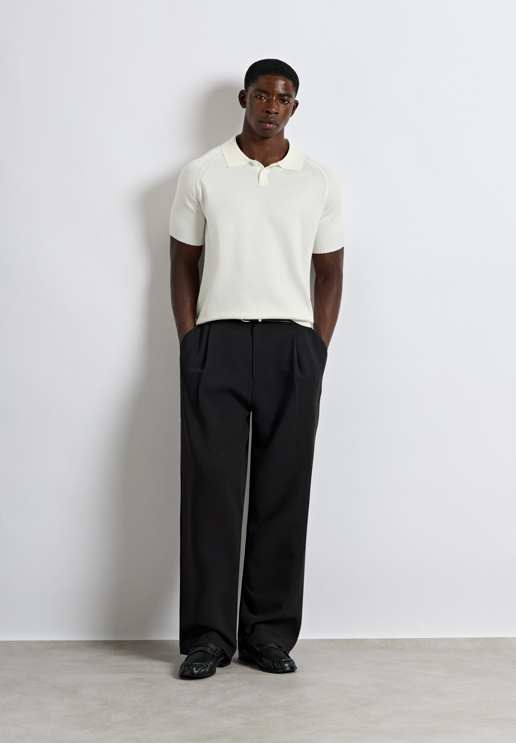 Fine Knit Polo T-Shirt