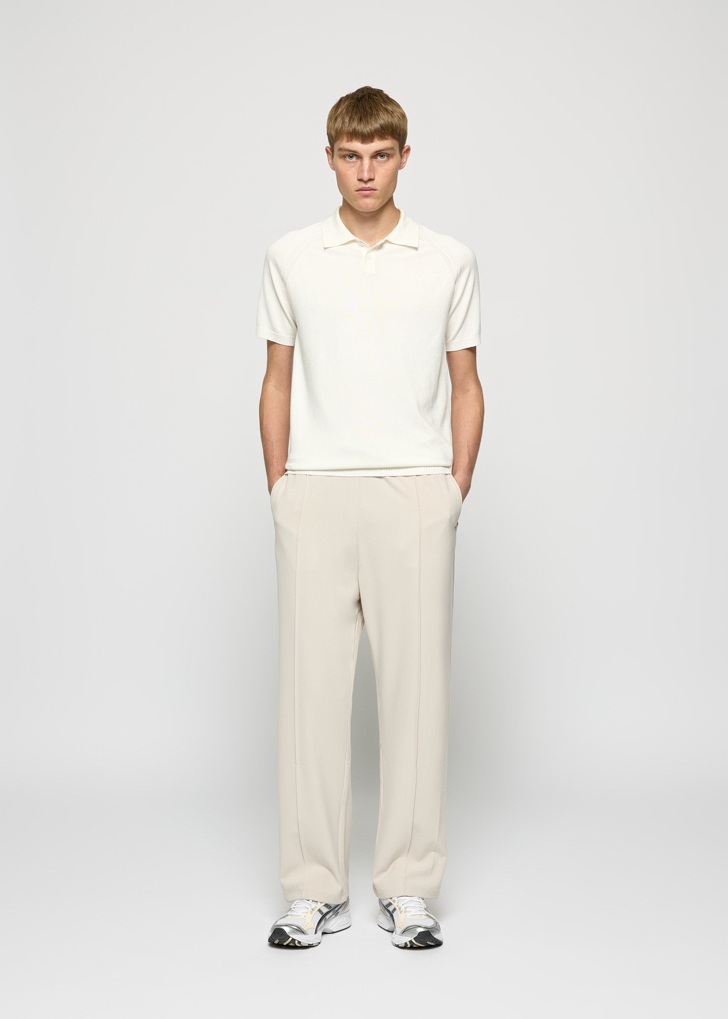 Fijngebreid poloshirt