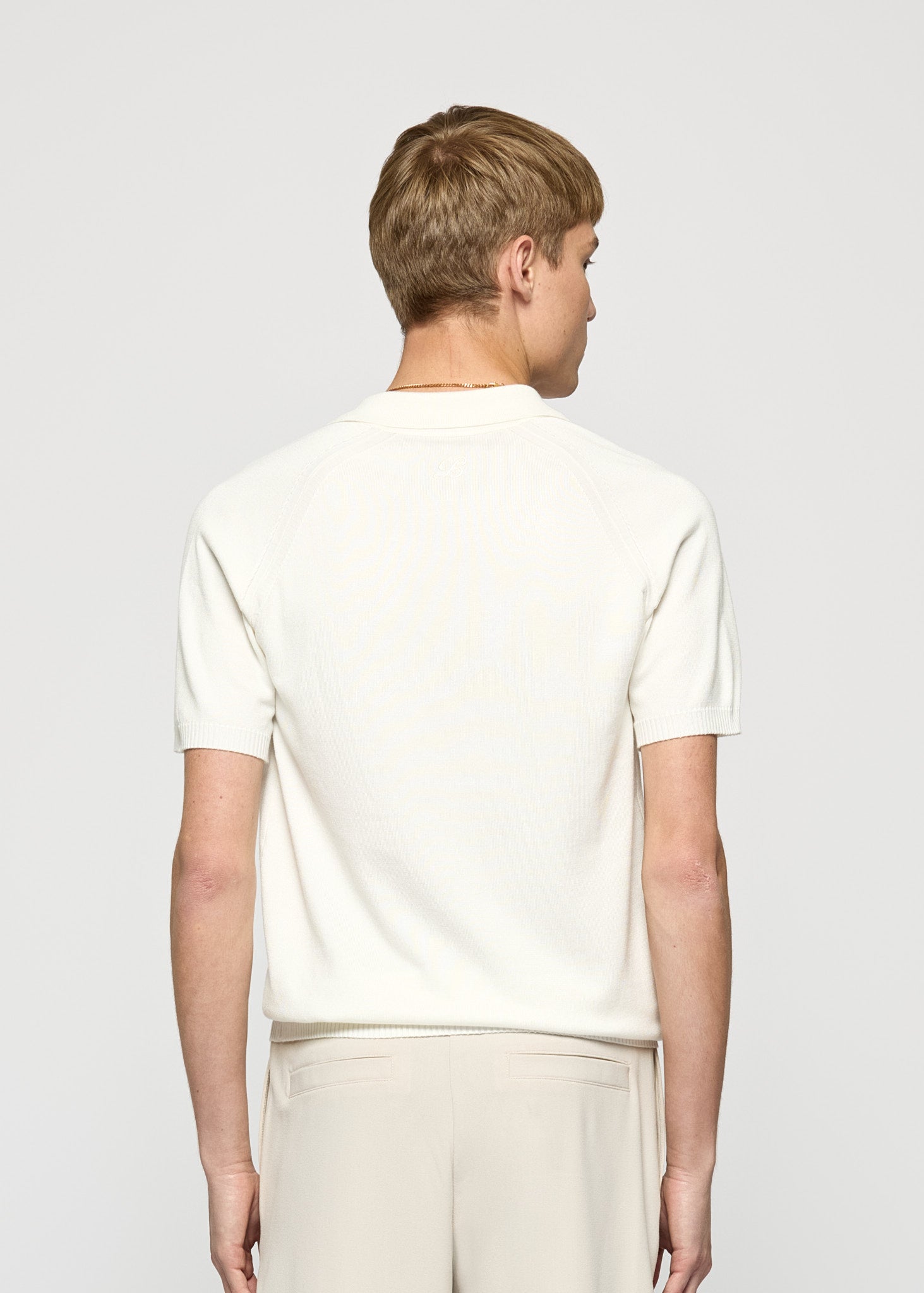 Fine Knit Polo T-Shirt