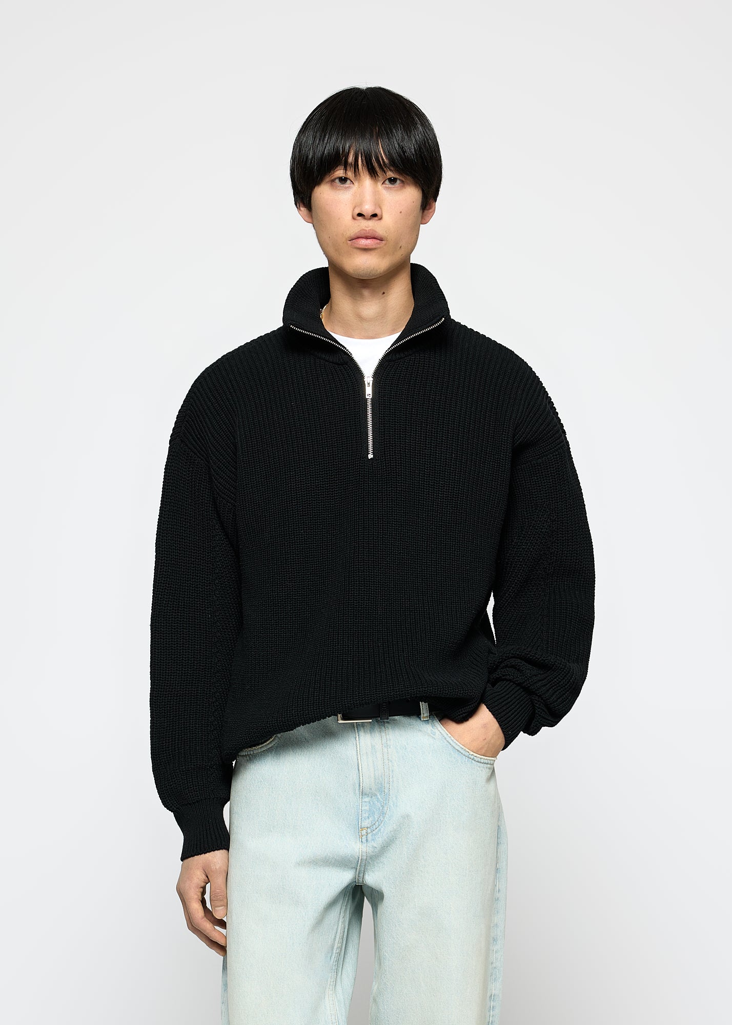 Chunky Knit Half-Zip Sweater