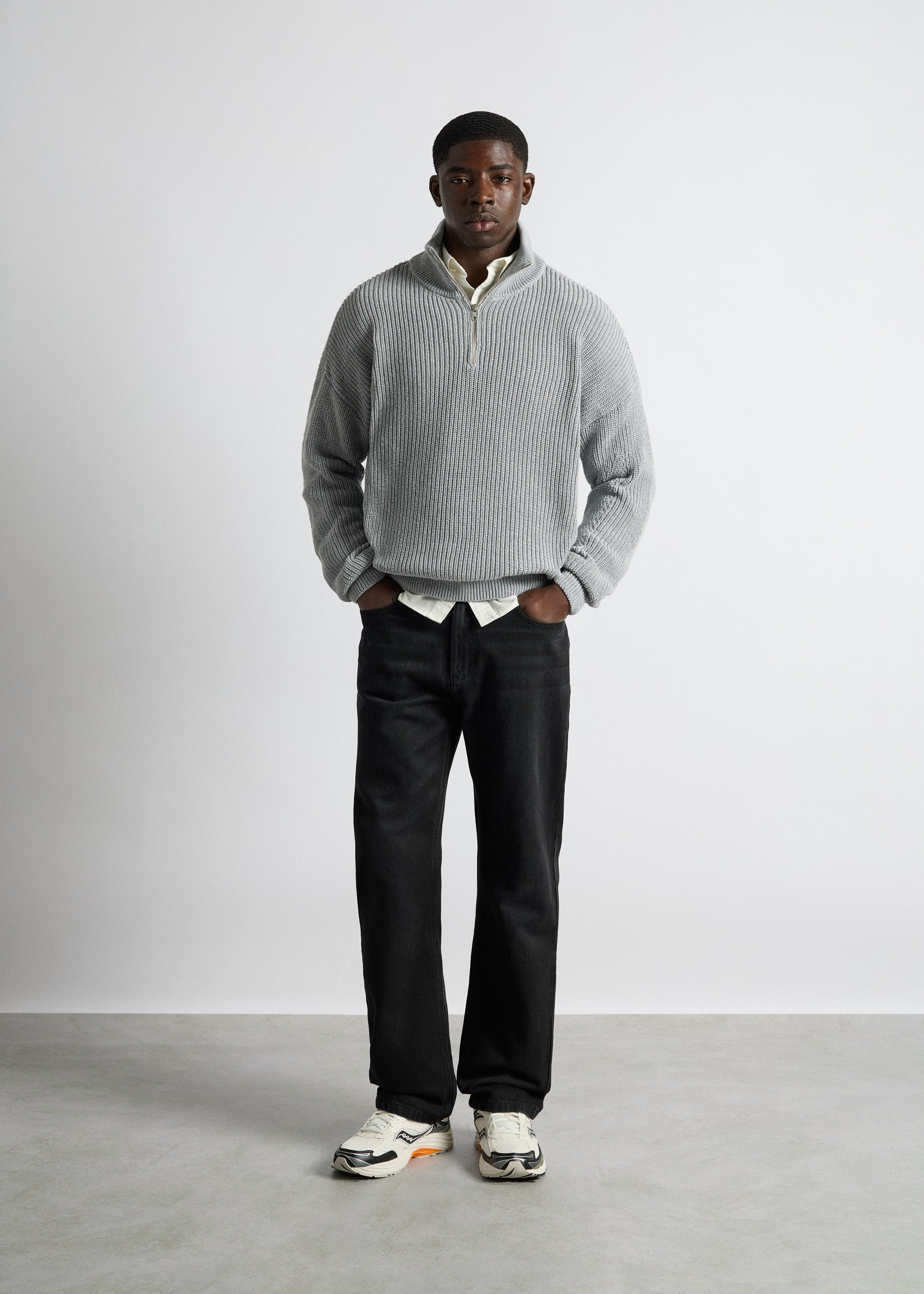 Chunky Knit Half-Zip Sweater