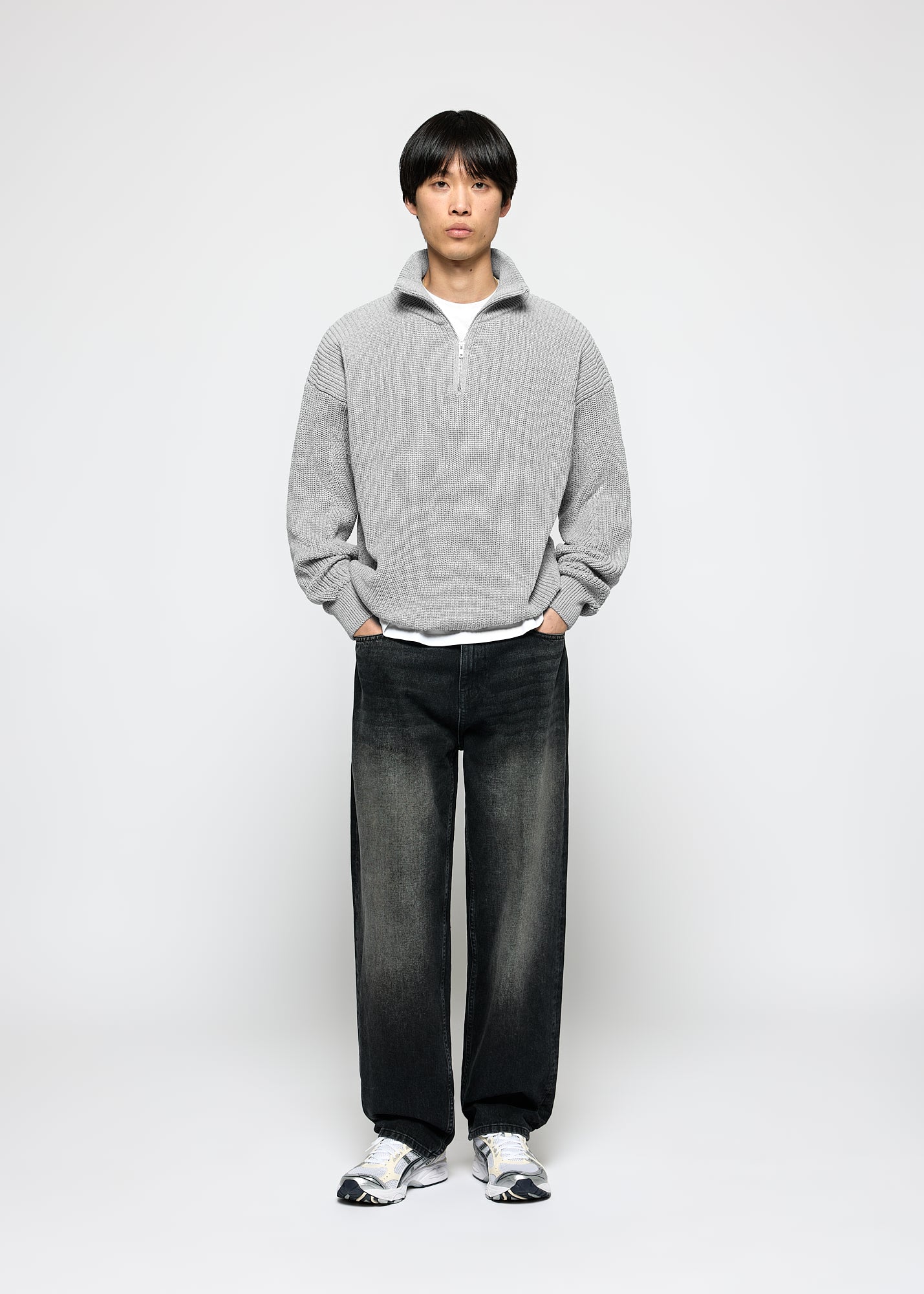 Chunky Knit Half-Zip Sweater