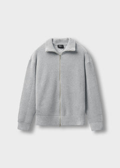 Chunky Knit Zip Jacket
