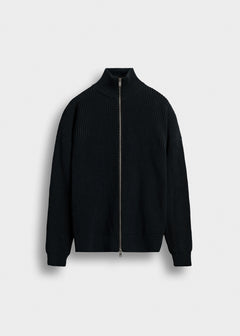 Chunky Knit Zip Jacket
