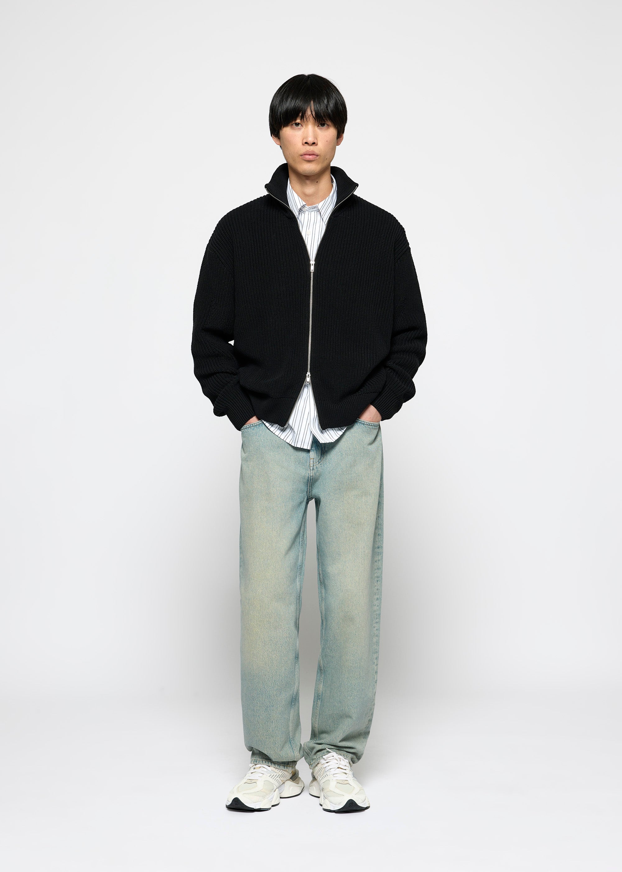 Chunky Knit Zip Jacket