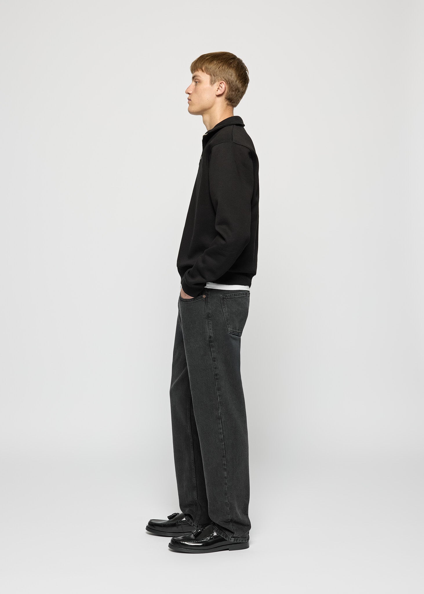Essentiële mock-neck rits