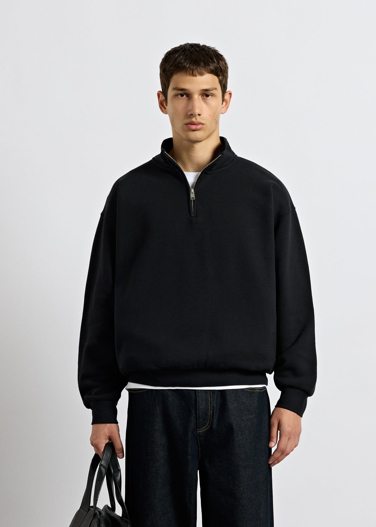 Oversize Mock Neck Sweater