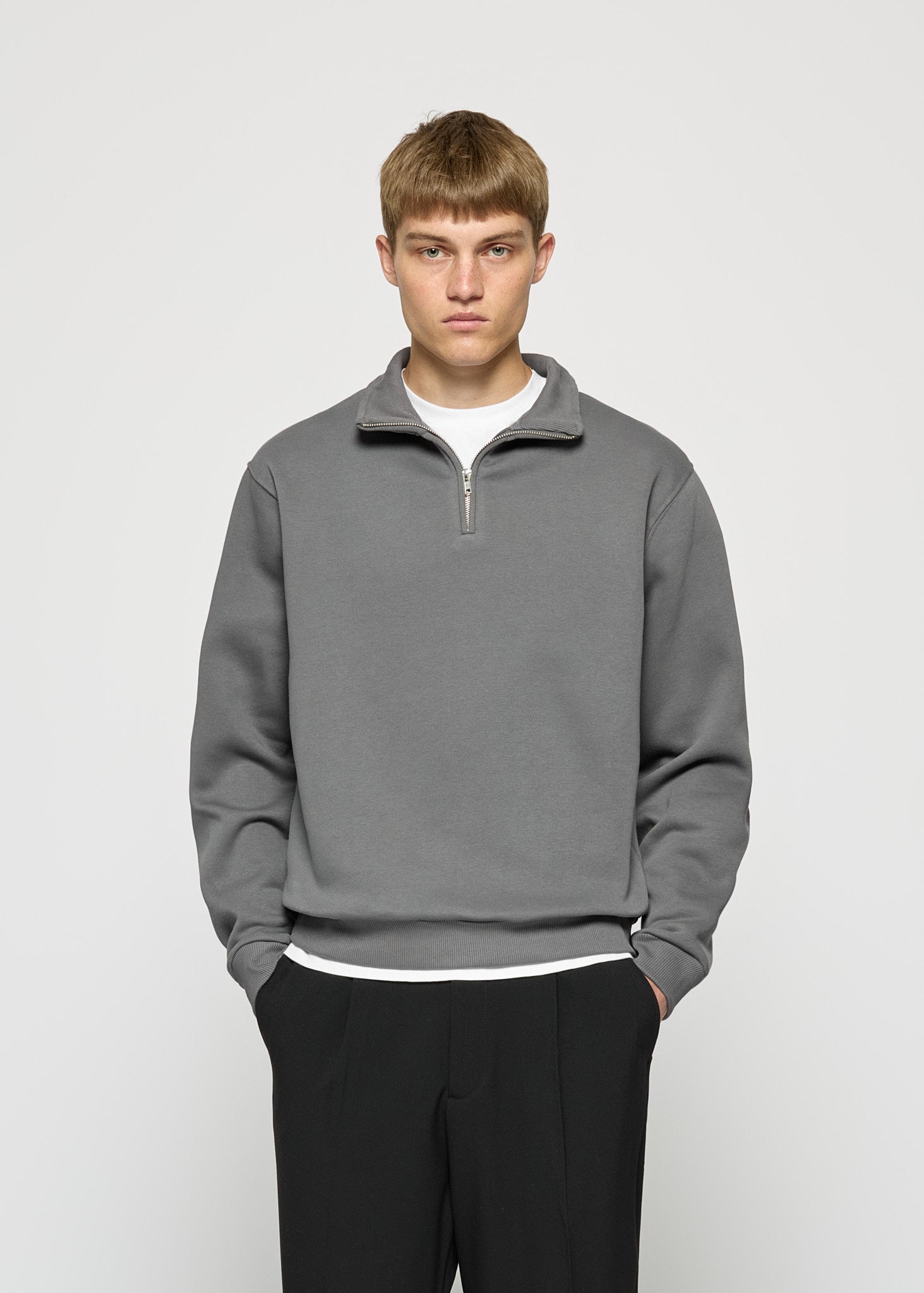 Essential Mock Neck Zip