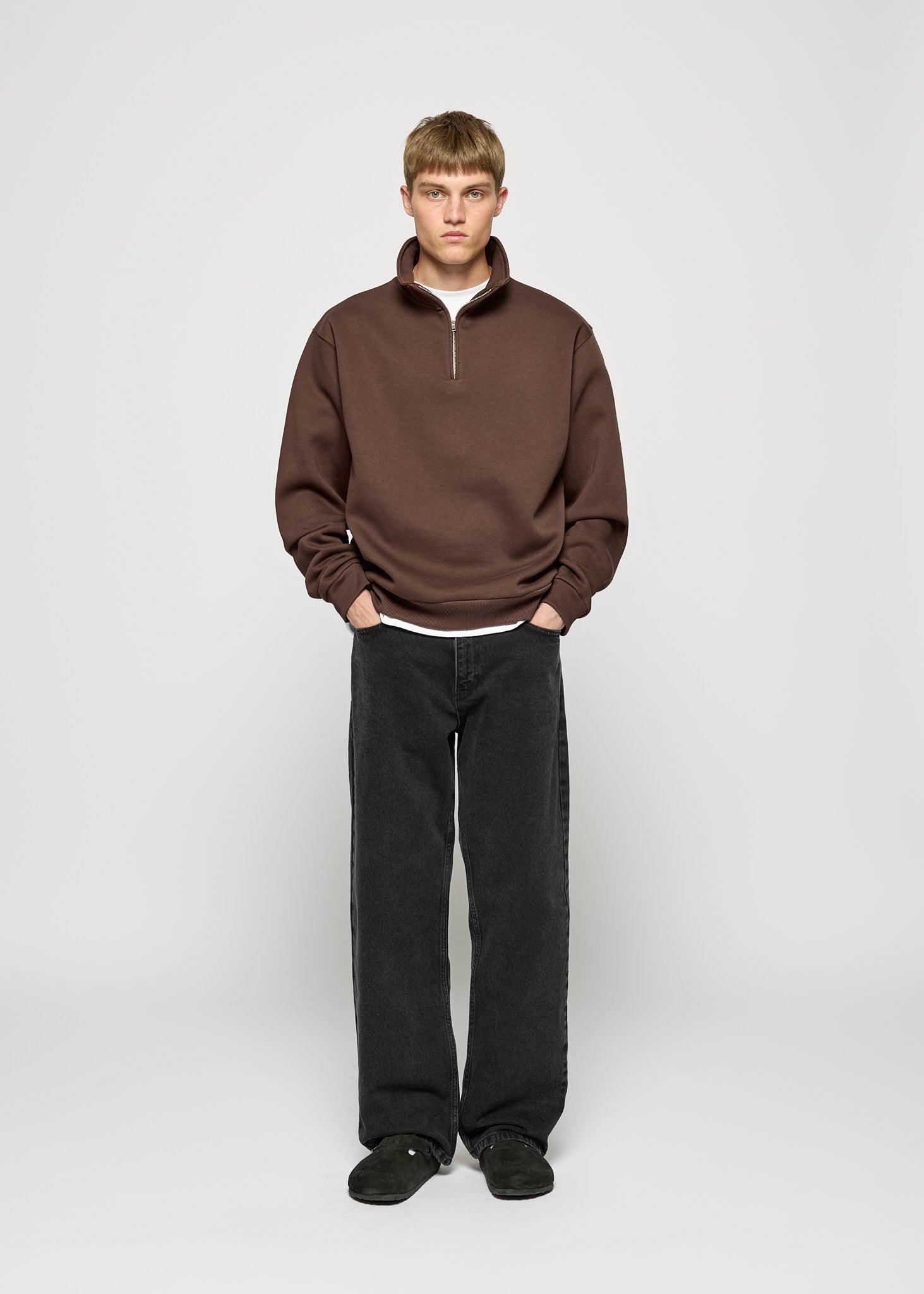 Essentiële mock-neck rits