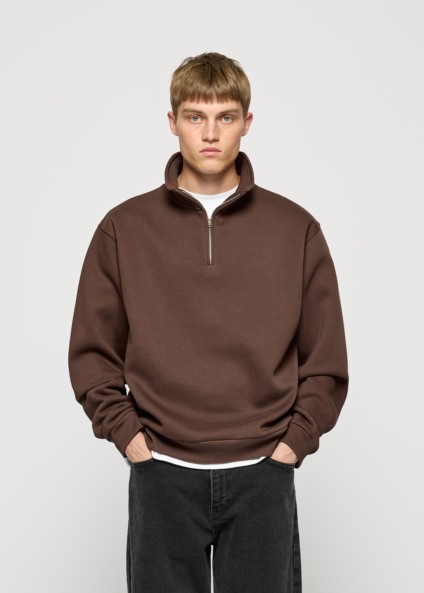 Essential Mock Neck Zip