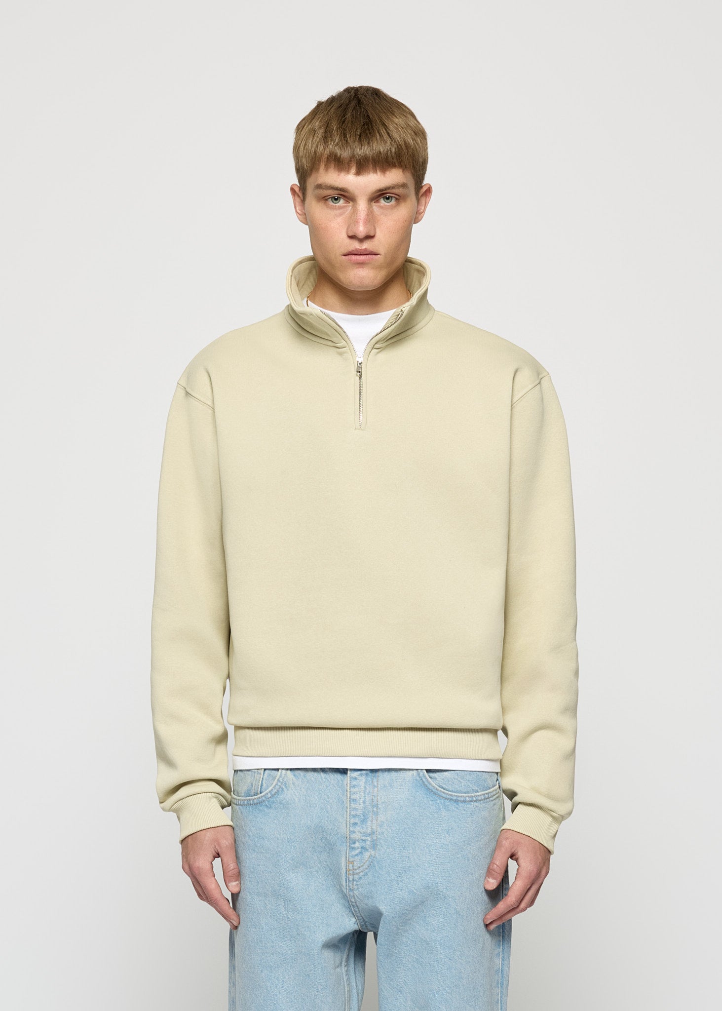 Essentiële mock-neck rits