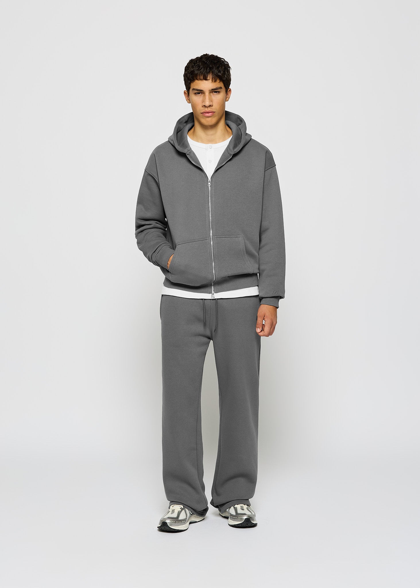 Tracksuit Set - Grey (Zip Hoodie + Pants)