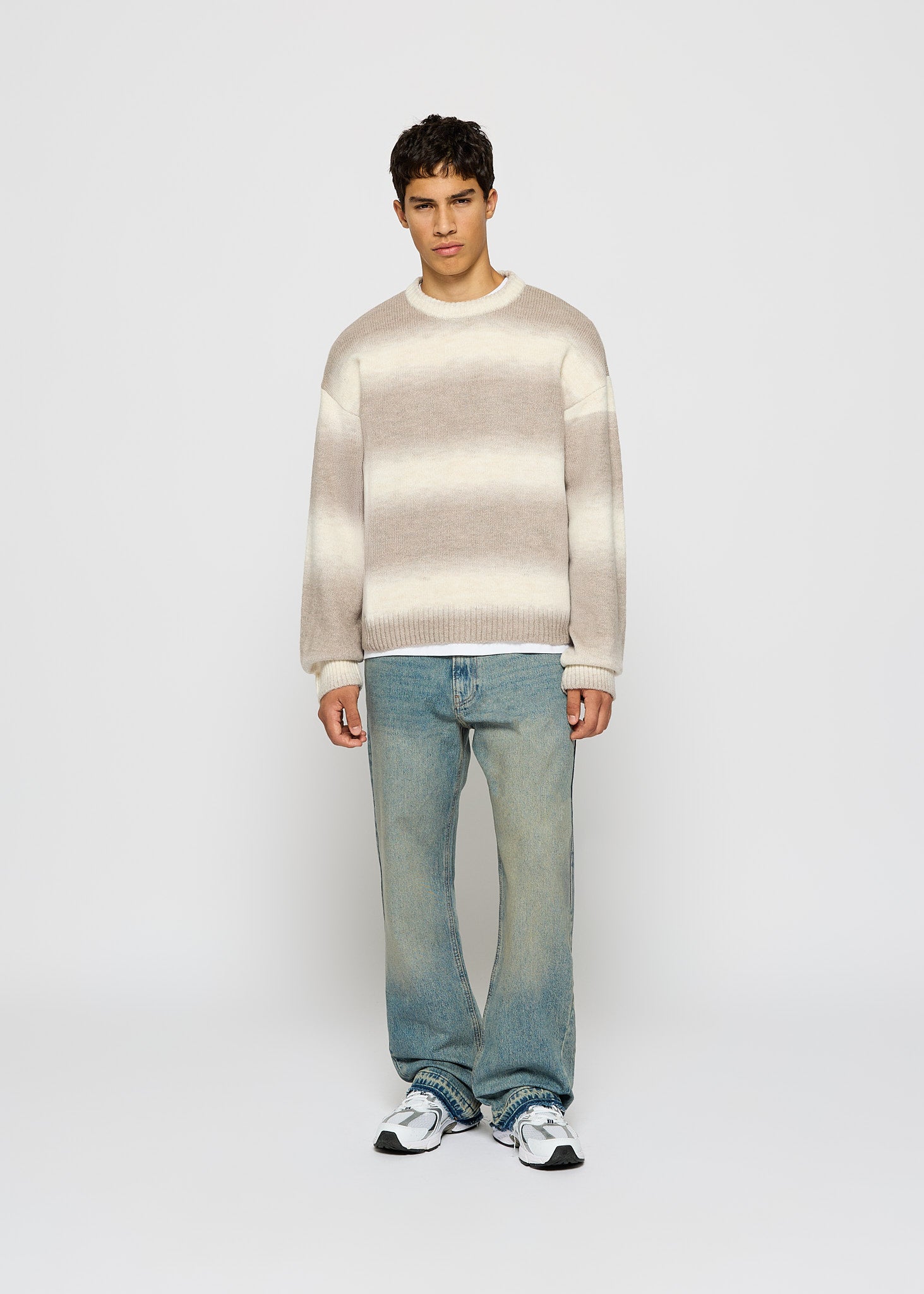 Knit Gradient Crewneck Sweater
