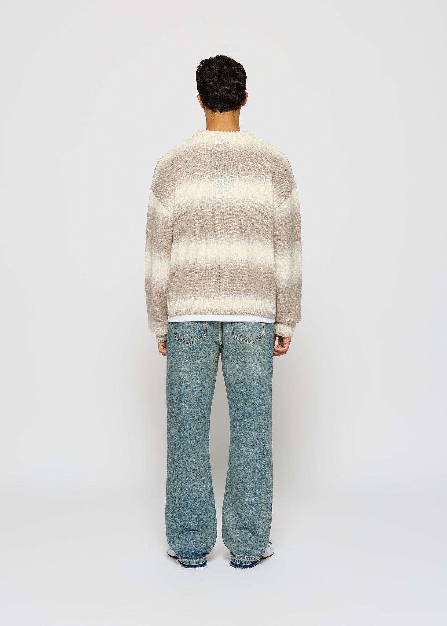 Knit Gradient Crewneck Sweater