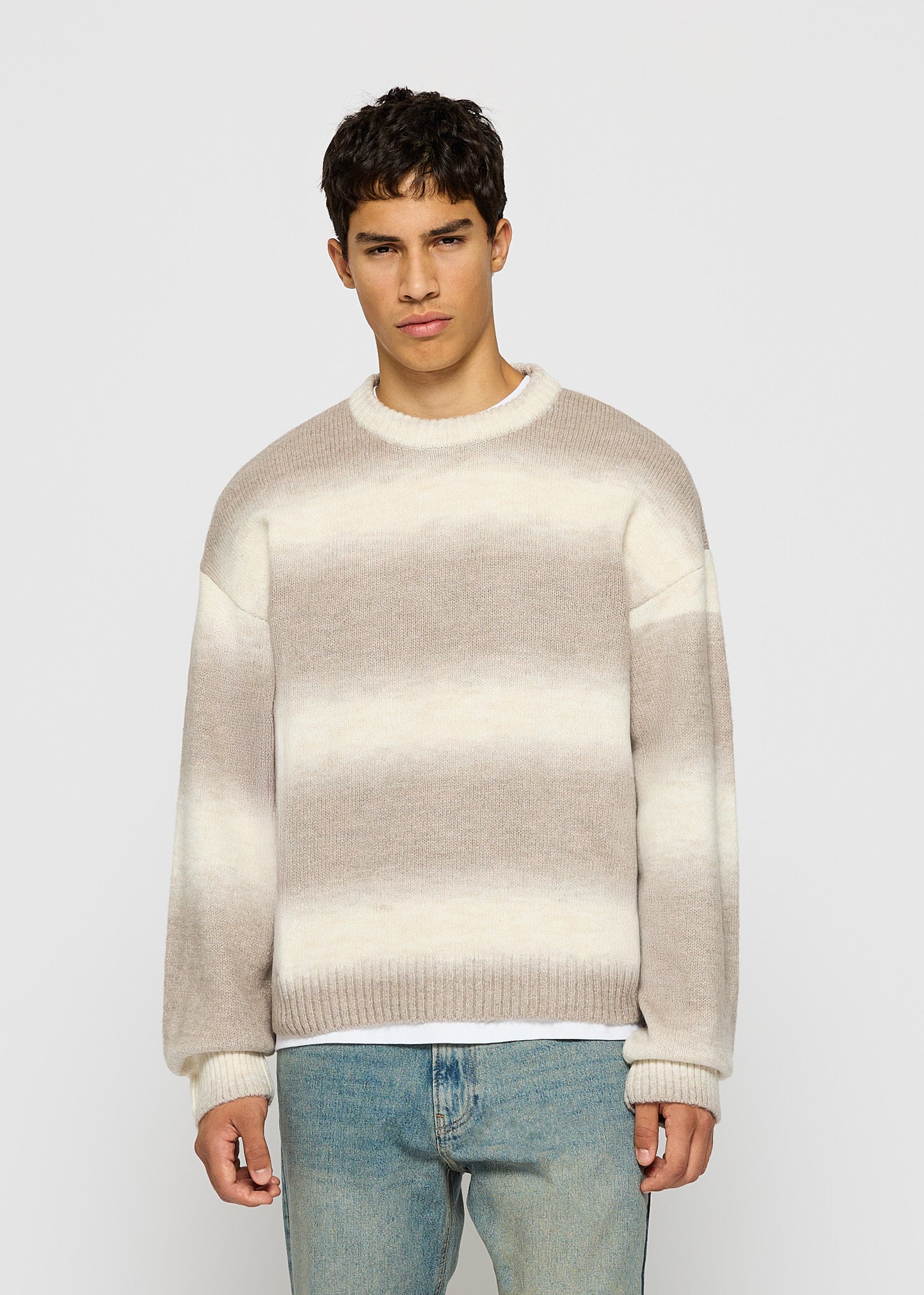 Knit Gradient Crewneck Sweater