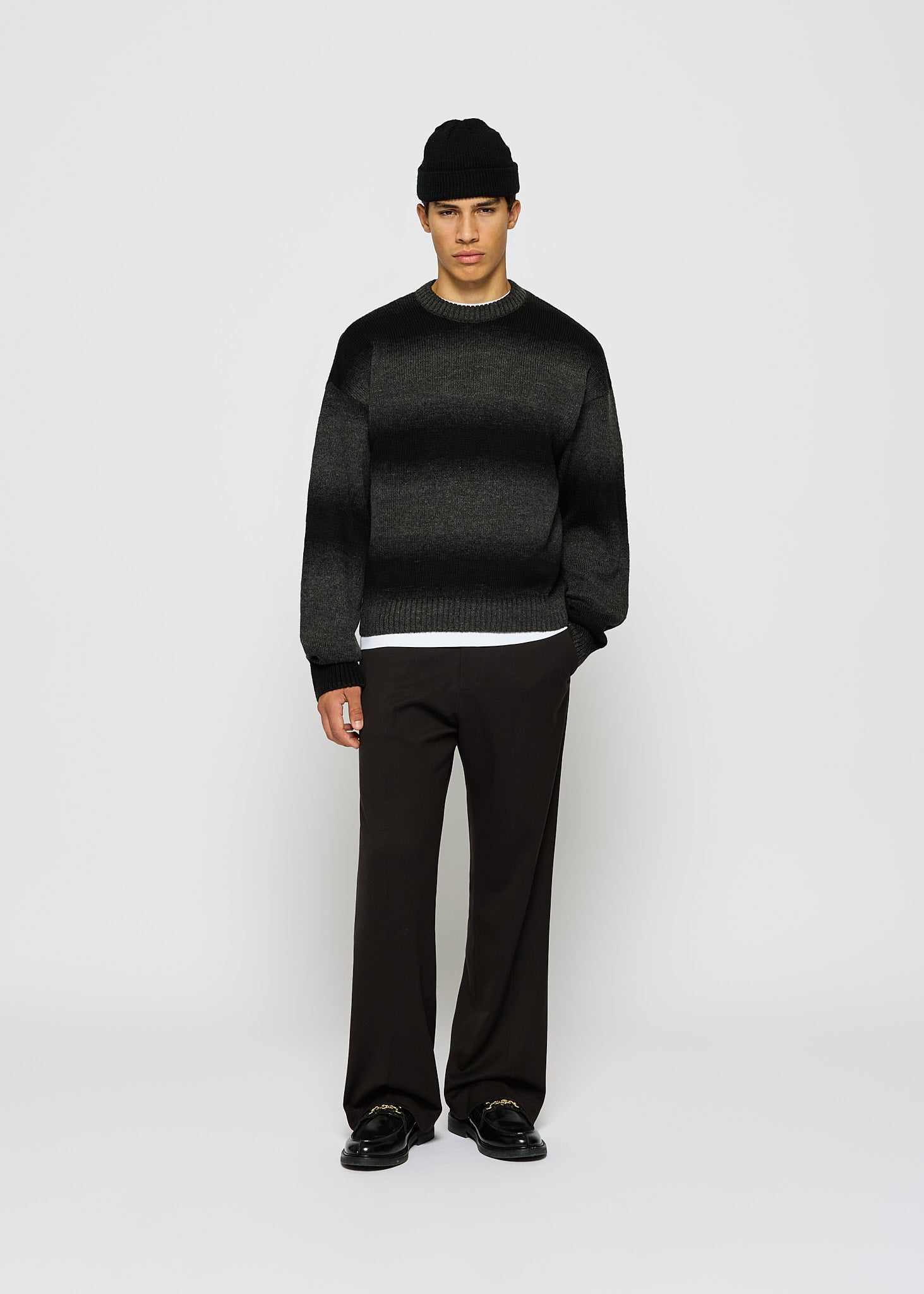 Knit Gradient Crewneck Sweater
