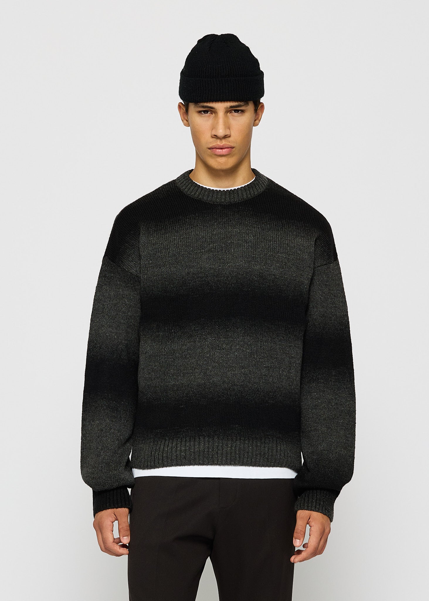 Knit Gradient Crewneck Sweater