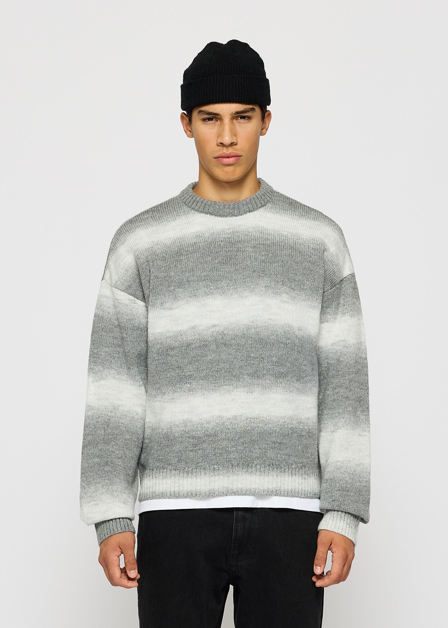 Knit Gradient Crewneck Sweater