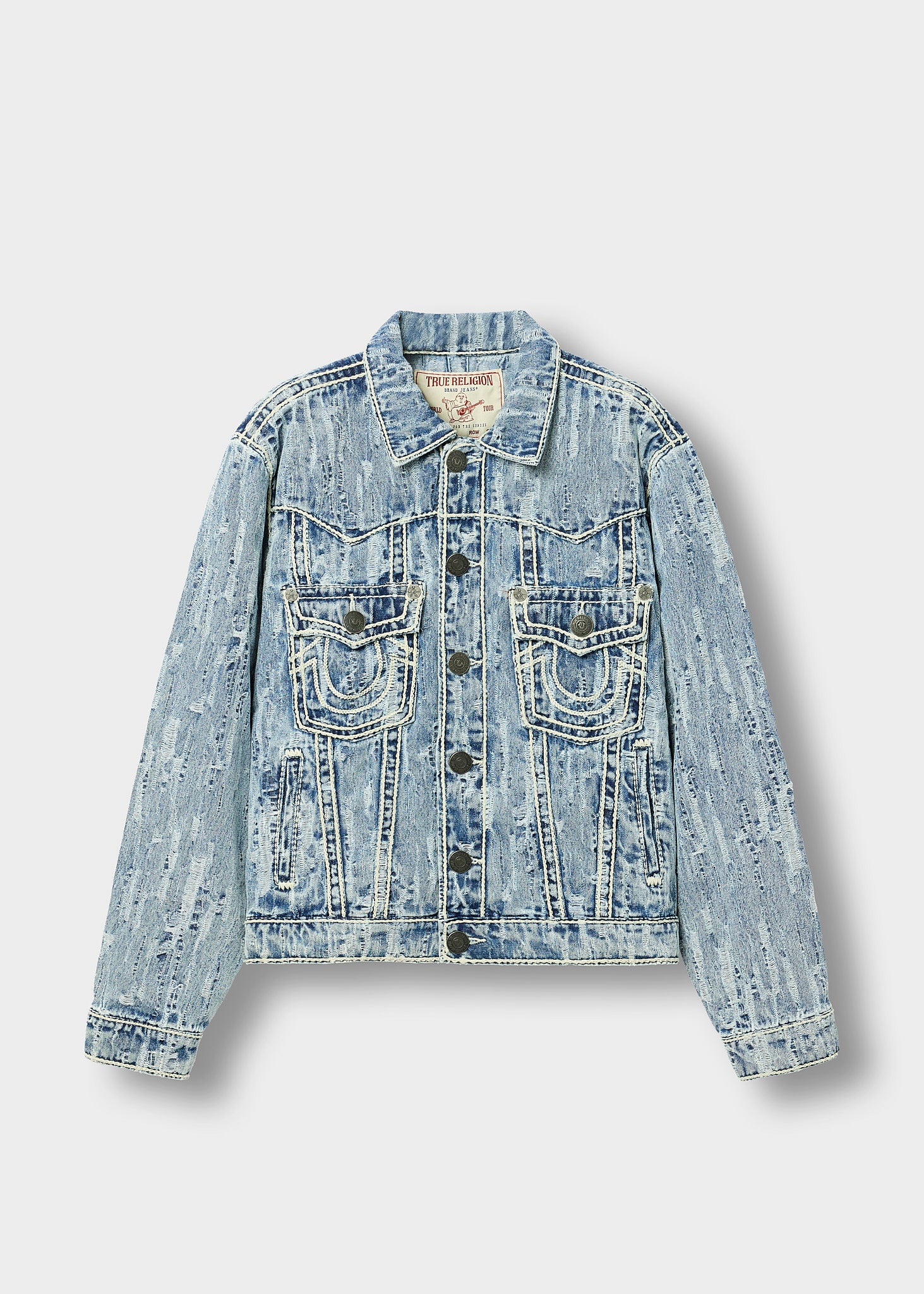 Distressed Jaquard Jacket