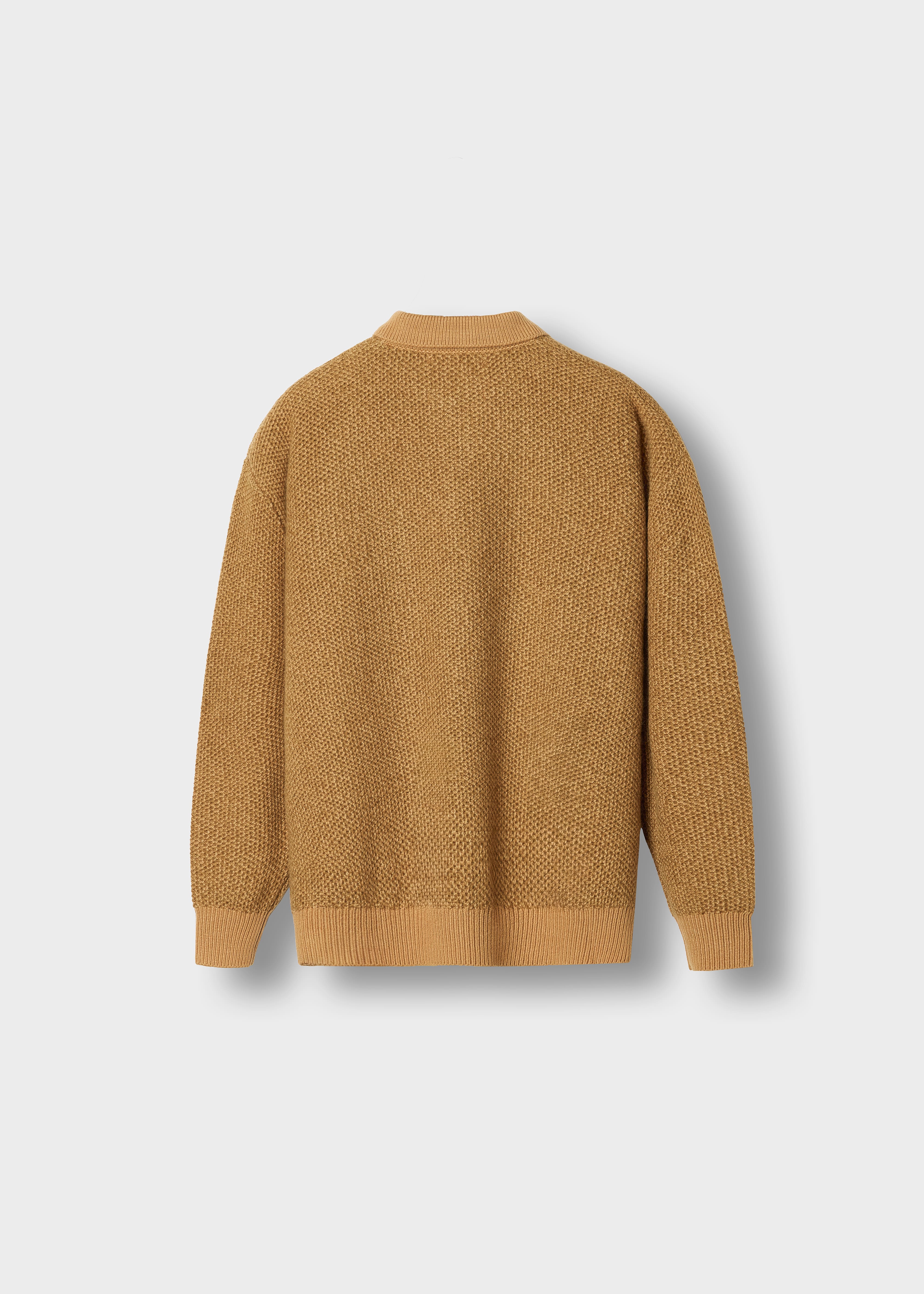 2 Tone Structure Polo Knit Sweater