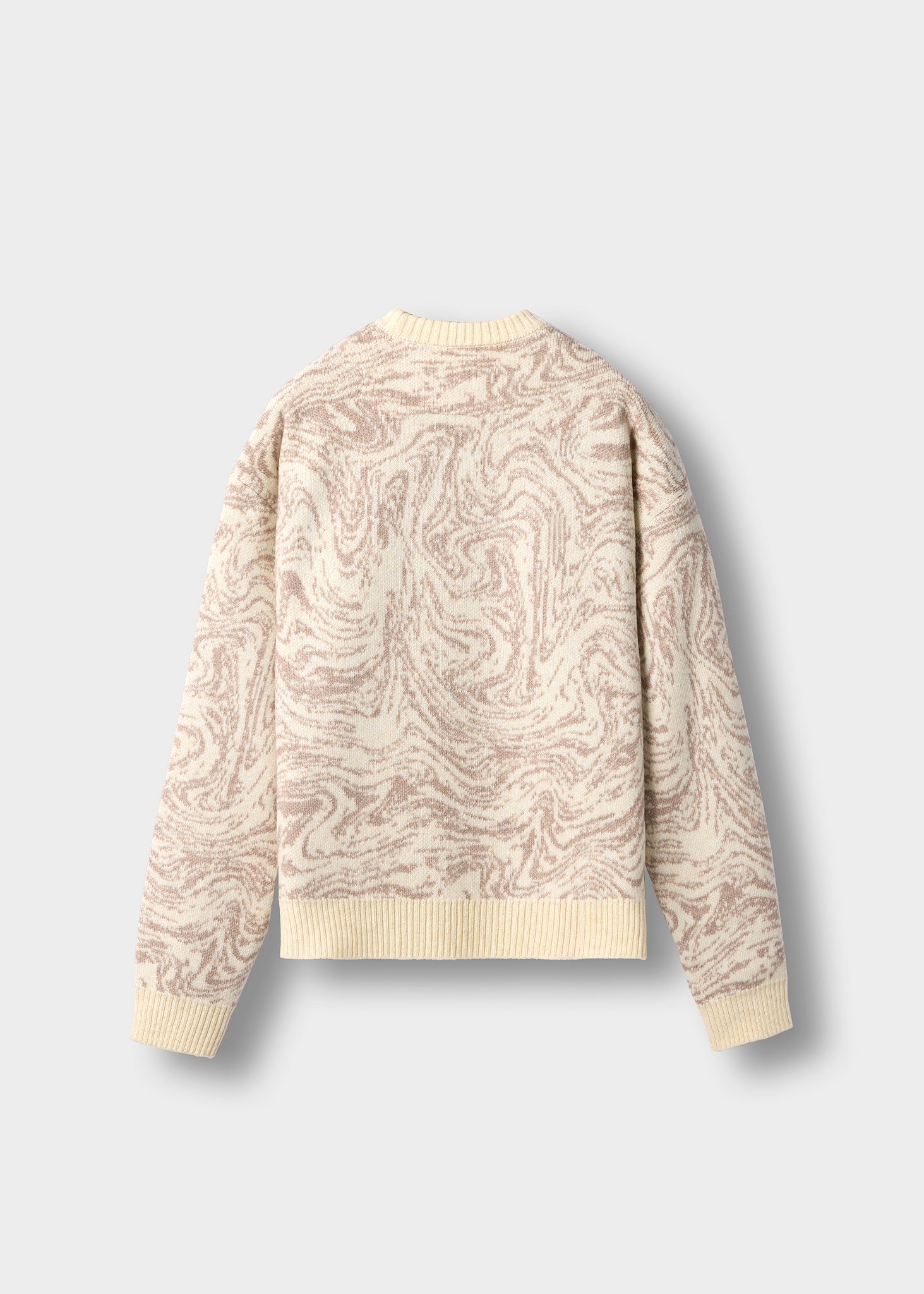 Swirl Pattern Crewneck Sweater