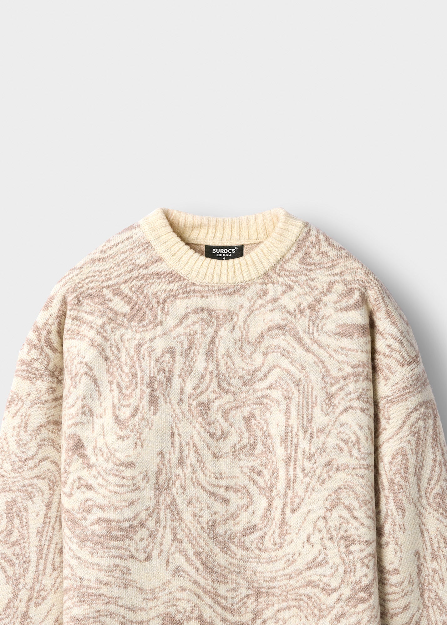 Swirl Pattern Crewneck Sweater