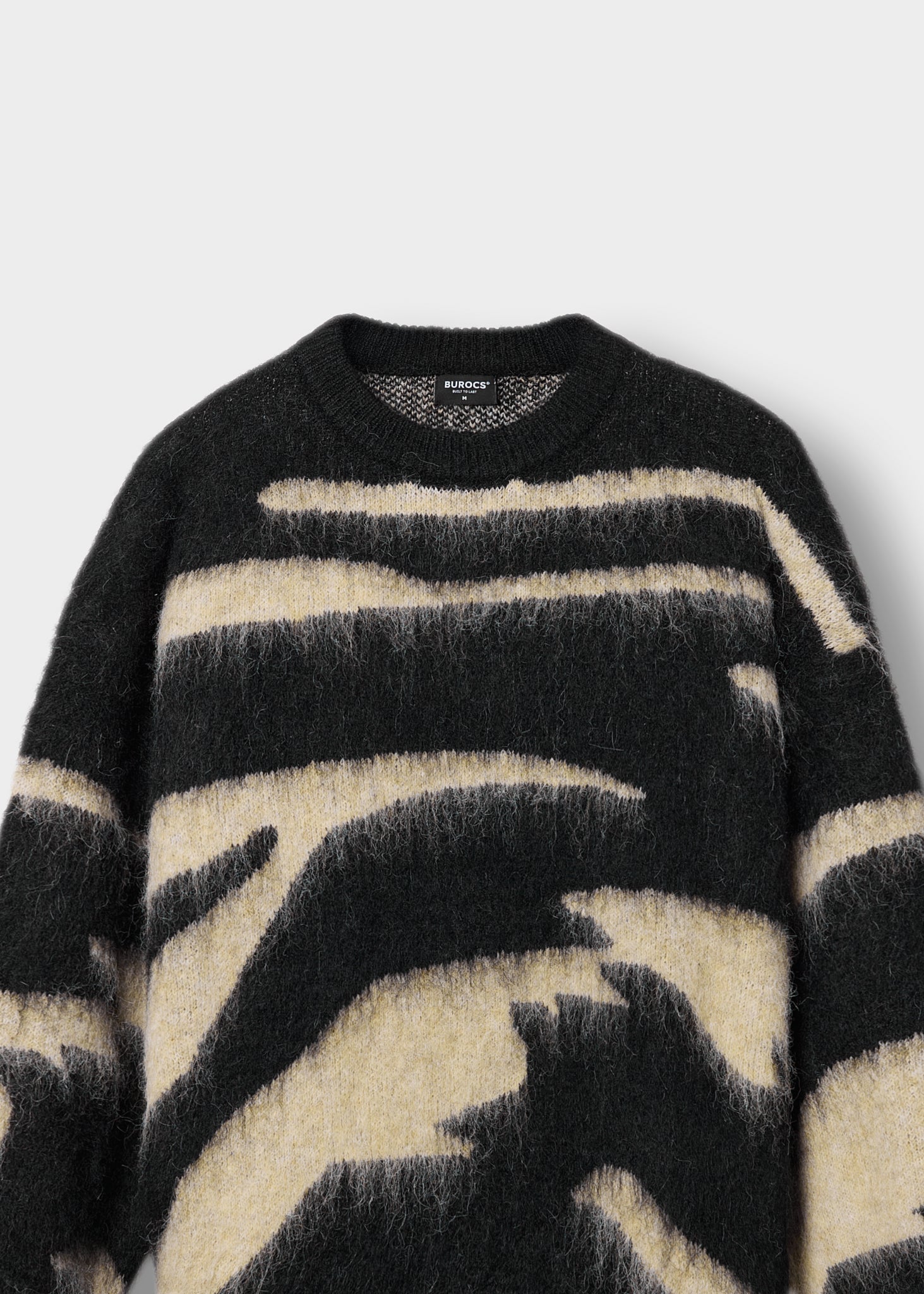 Hairy Monochrome Knit Sweater