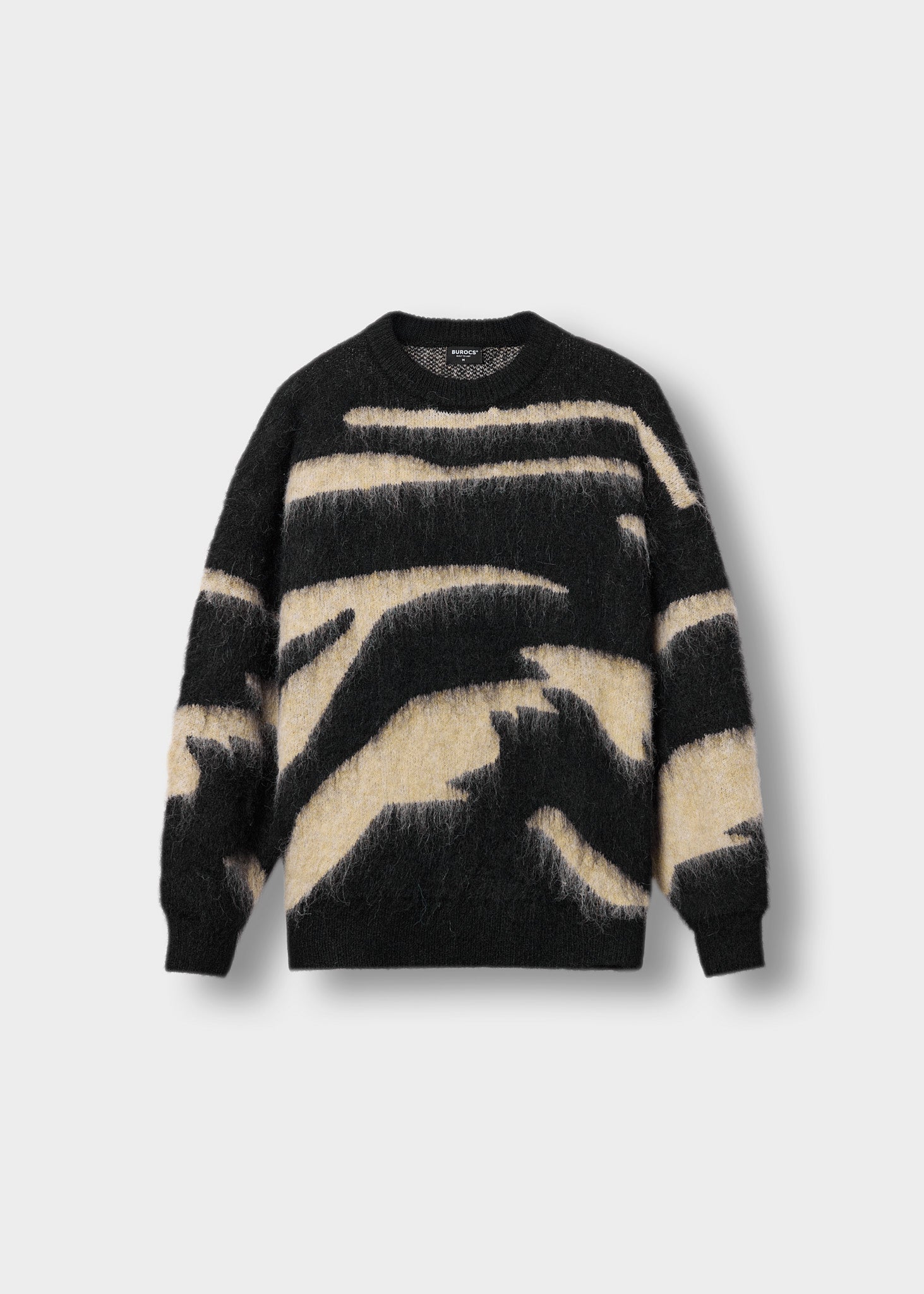 Hairy Monochrome Knit Sweater