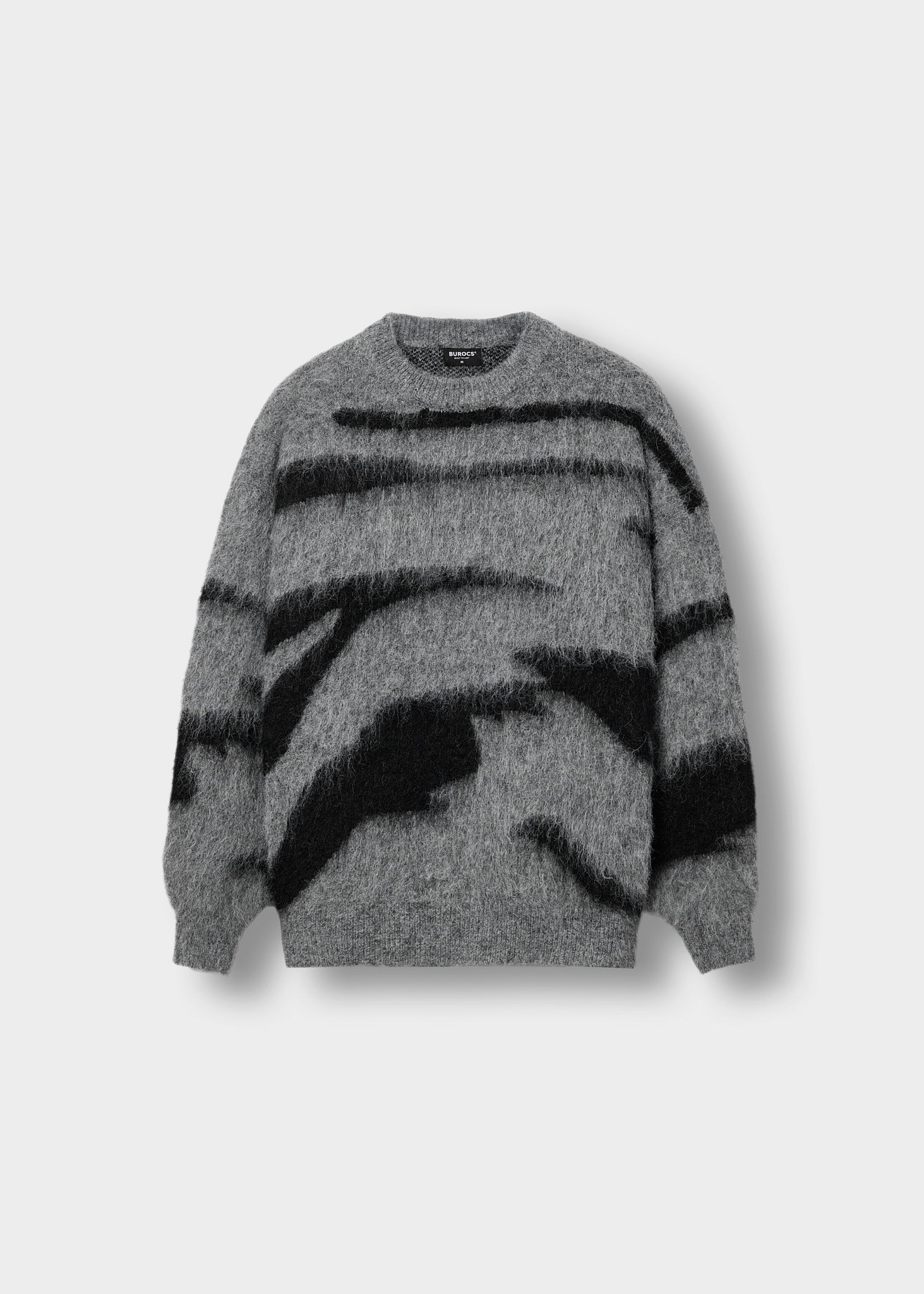 Hairy Monochrome Knit Sweater