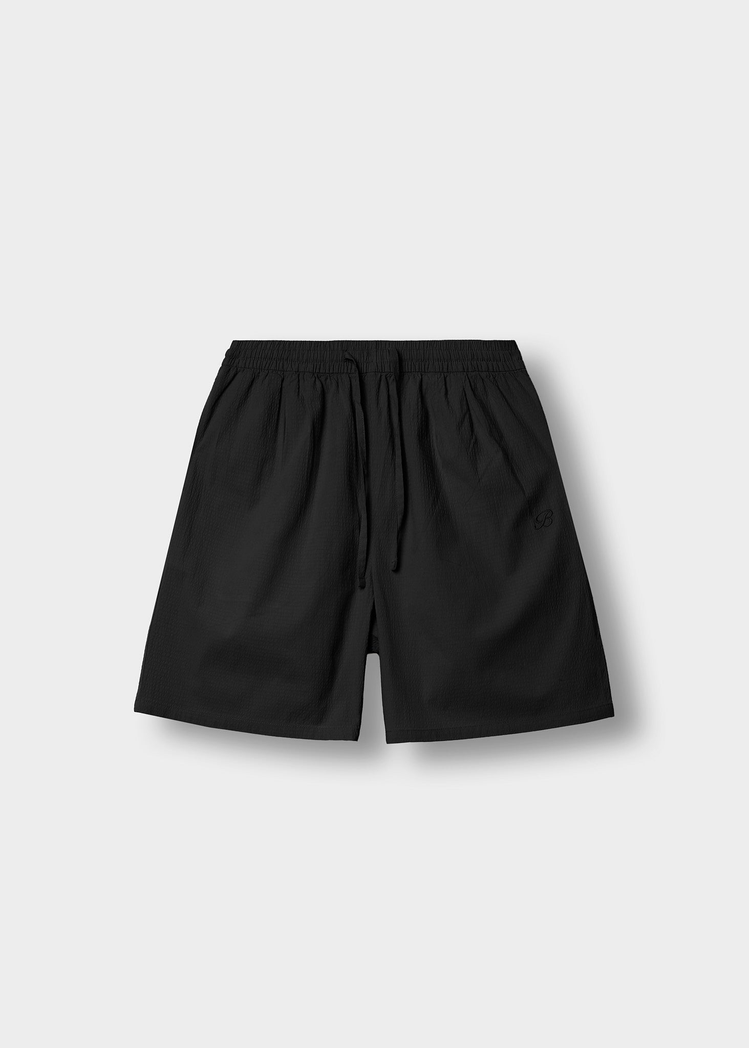 Solid Seersucker Shorts