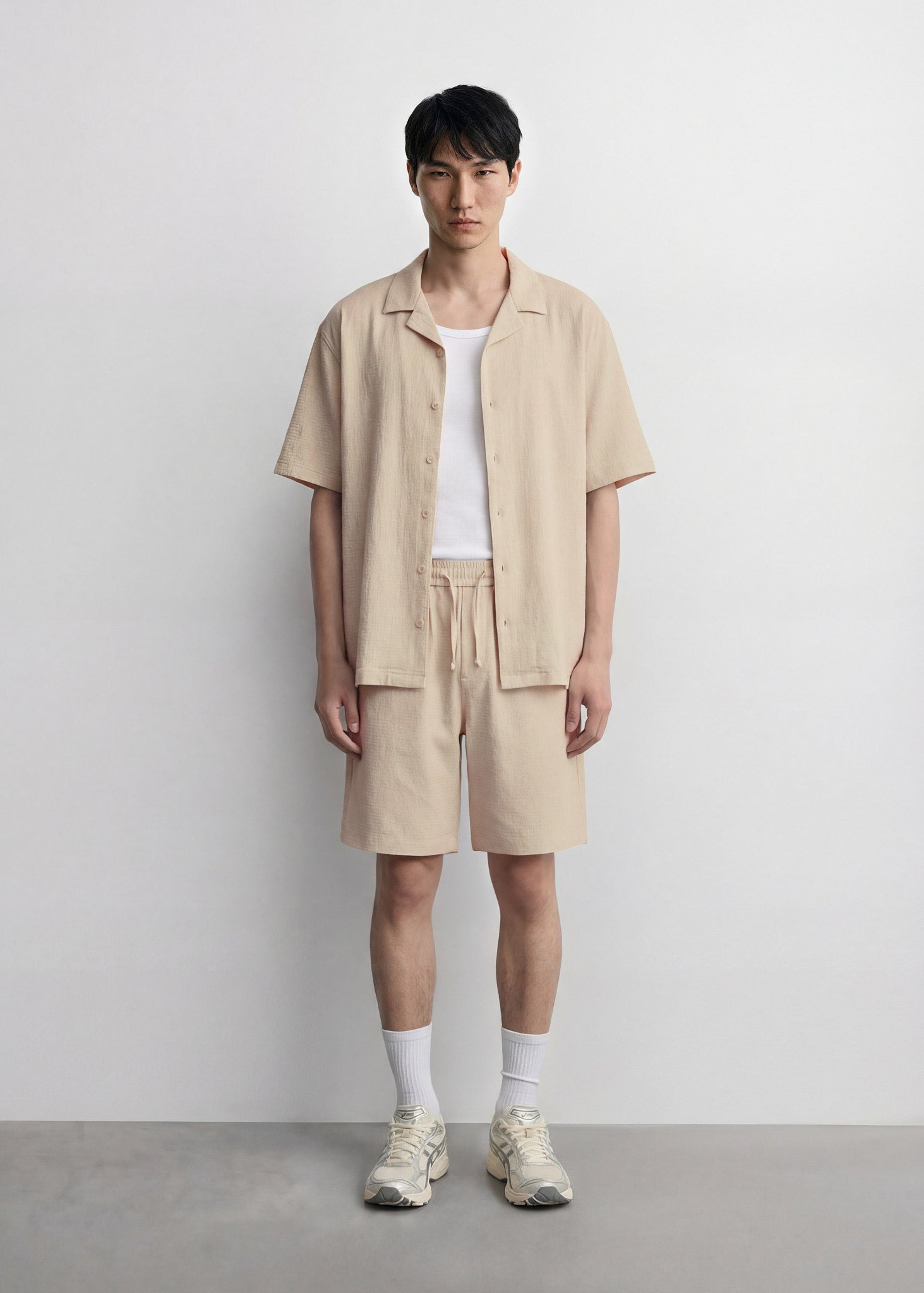 Solid Seersucker Shorts