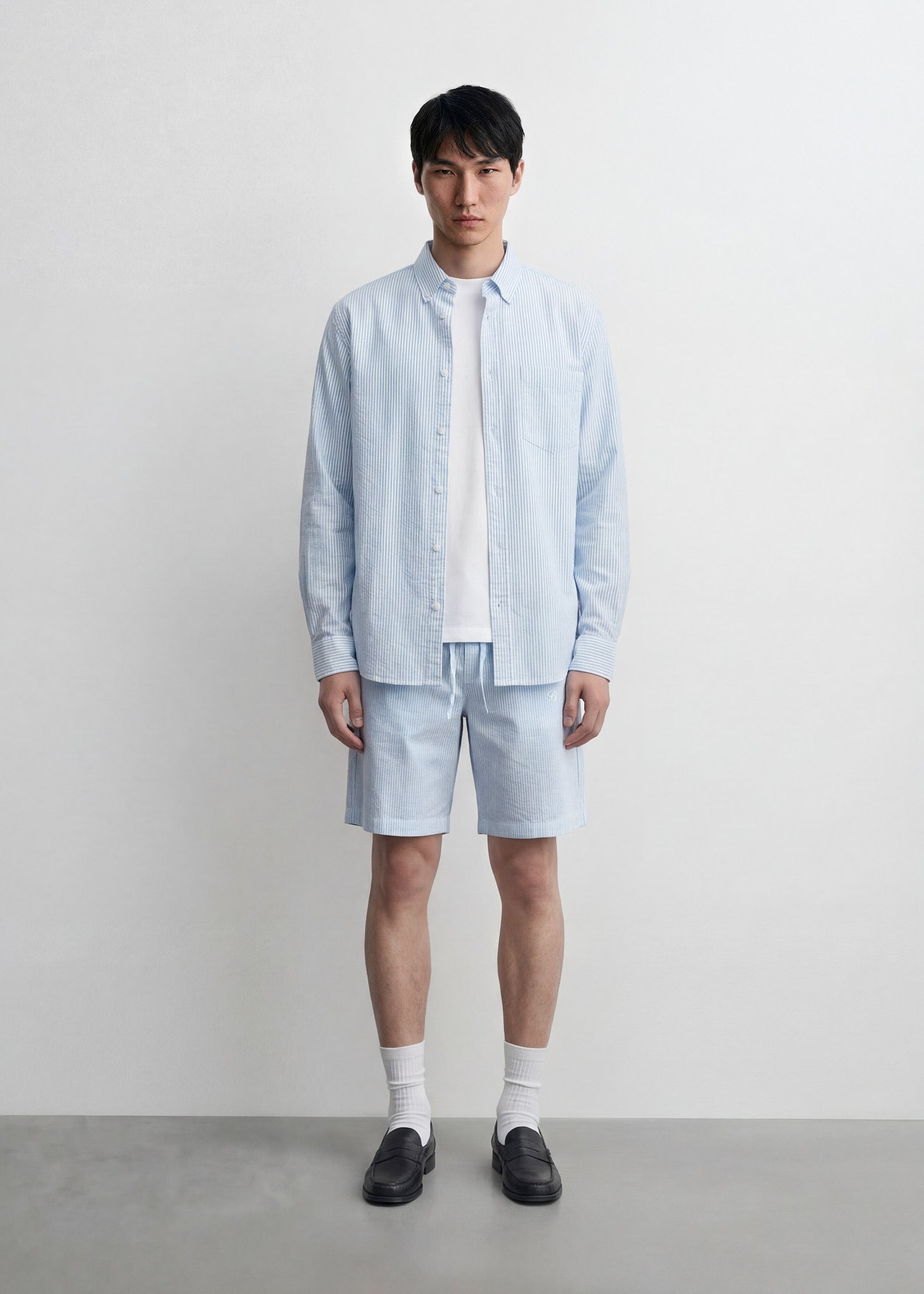 Striped Seersucker Shorts