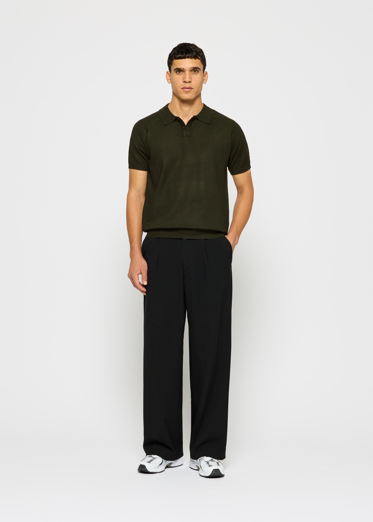 Fine Knit Polo T-Shirt