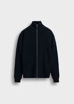 Chunky Knit Zip Jacket