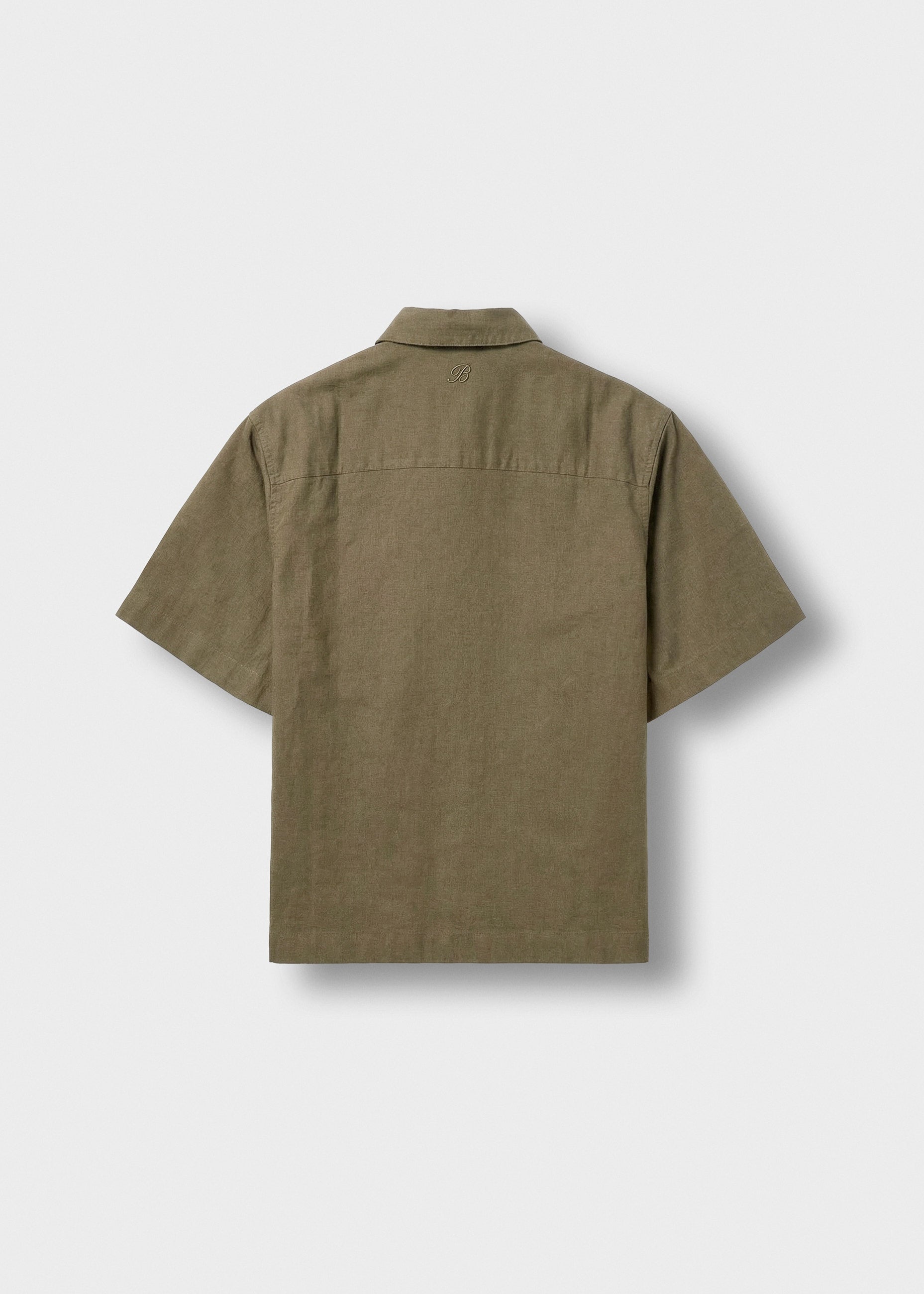 Linen Blend Short Sleeve Shirt
