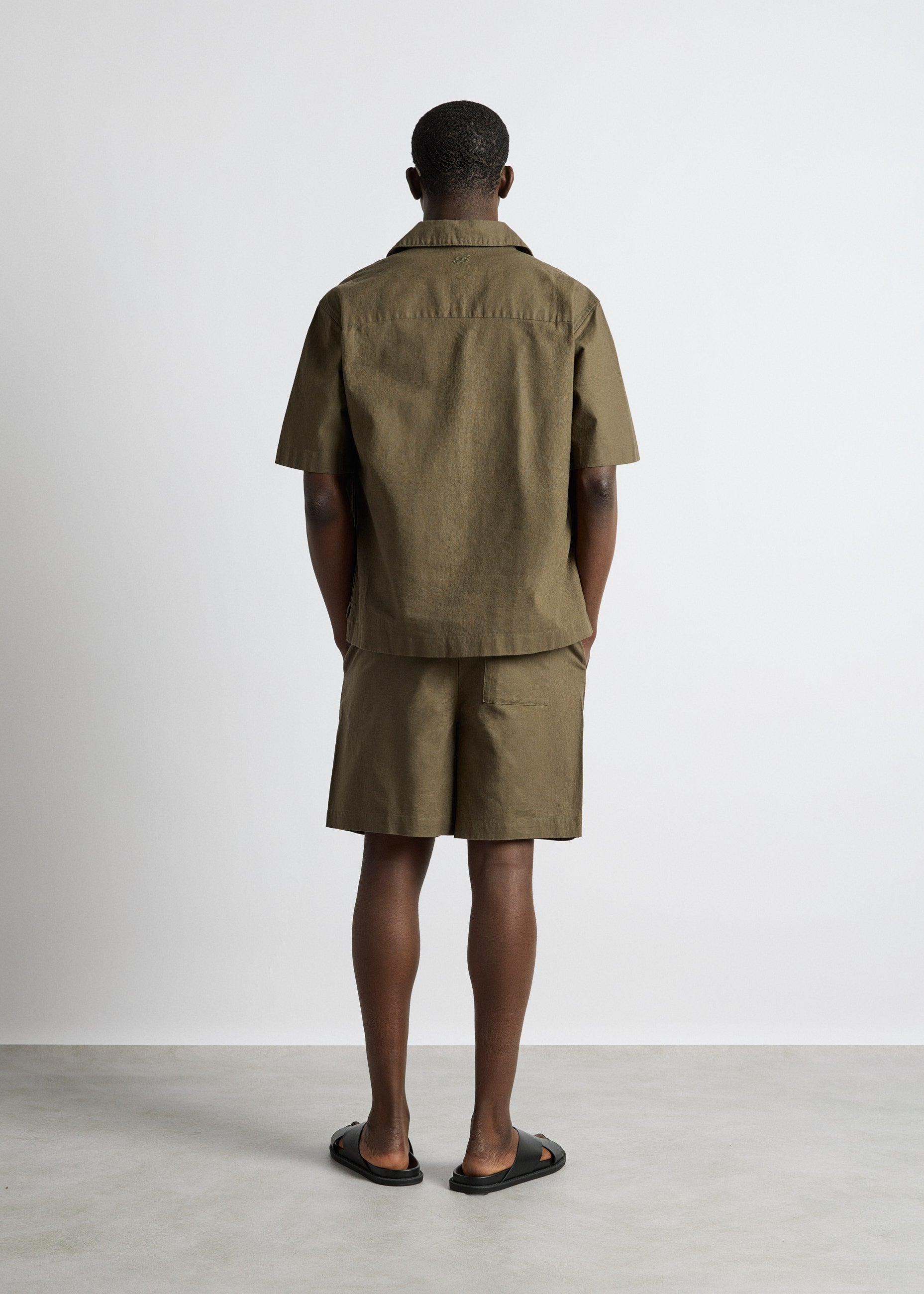 Linen Blend Short Sleeve Shirt