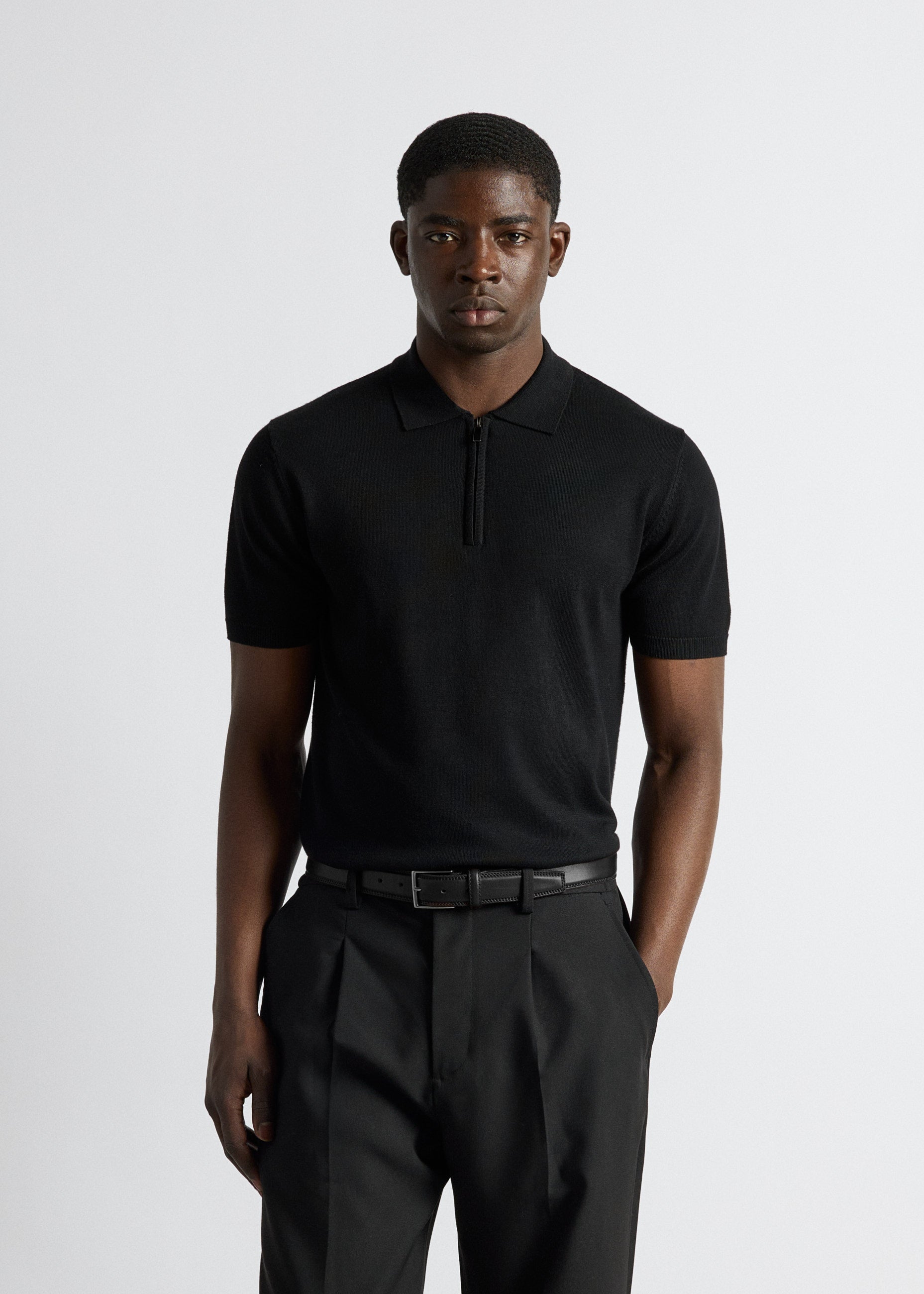 Quarter Zip Polo Shirt