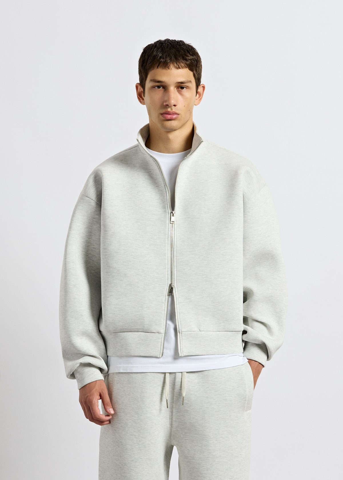 Scuba Mock Neck Full Zip Sweater