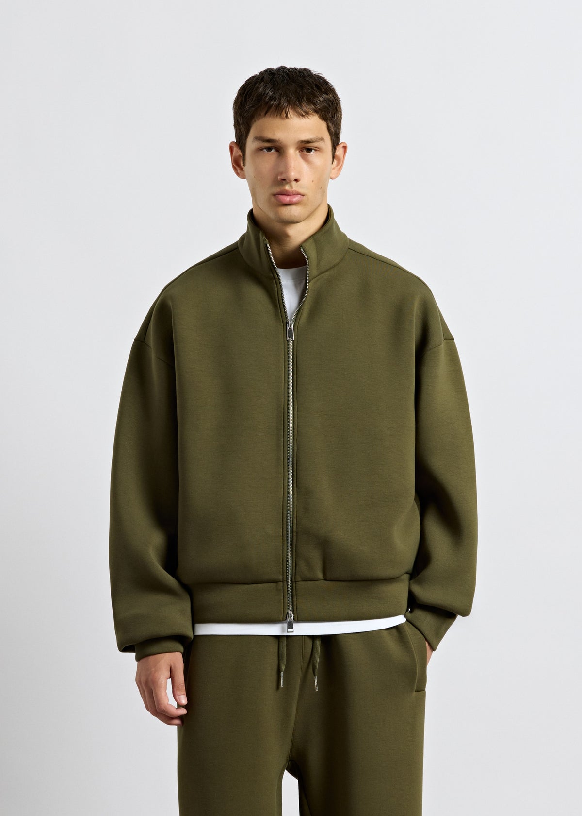 Scuba Mock Neck Full Zip Sweater