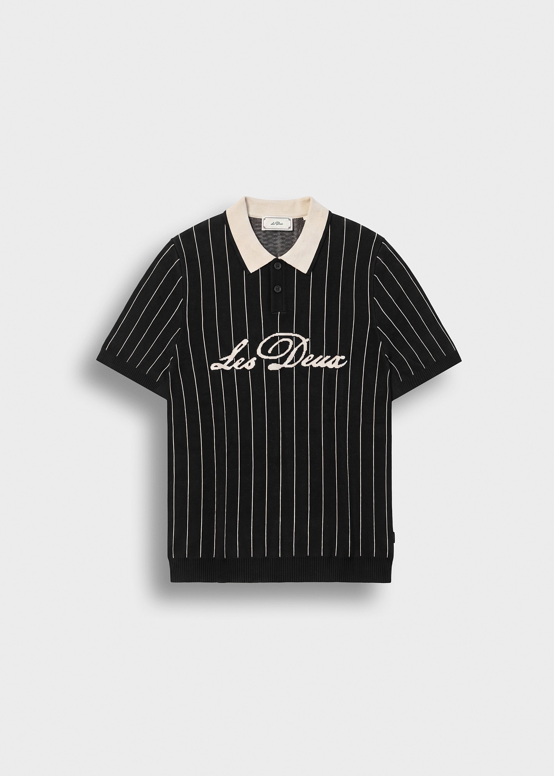 Pinstripe Knitted Polo