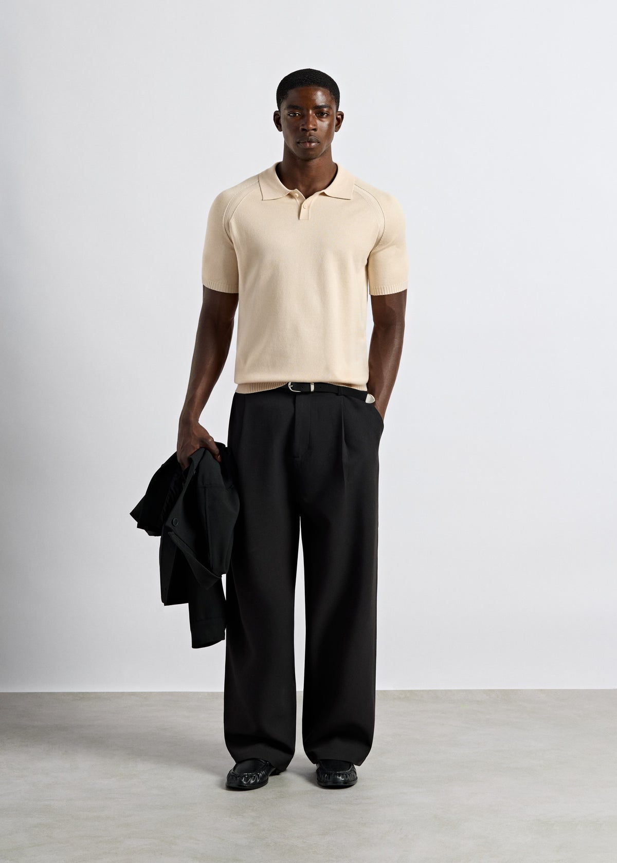 Fine Knit Polo T-Shirt